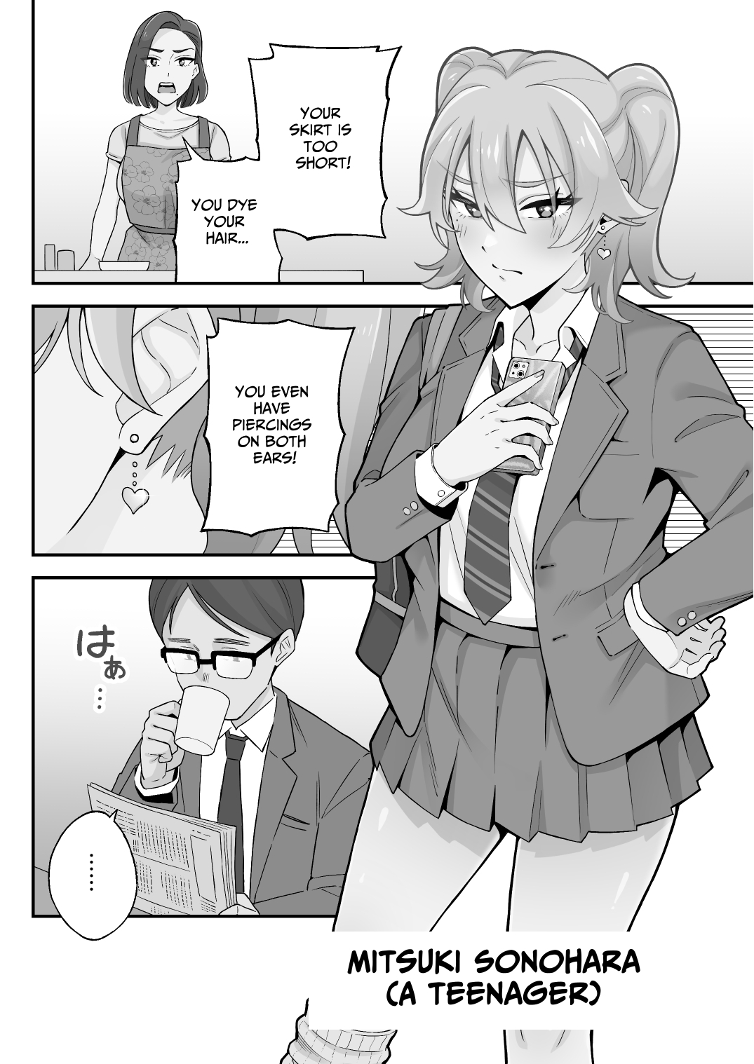 [Kameyama Cola]Oyako Ana ~Moto Yariman Haha to Papa-katsu Musume~[English] [Solid Rose] Page 4