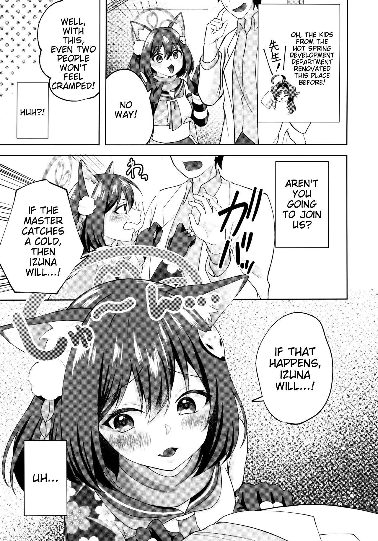 (C103) [Ringo Ameya (Aronyan)]Yuki wa Konkon Izuna no Manko(Blue Archive) [English] [MTL] Page 4