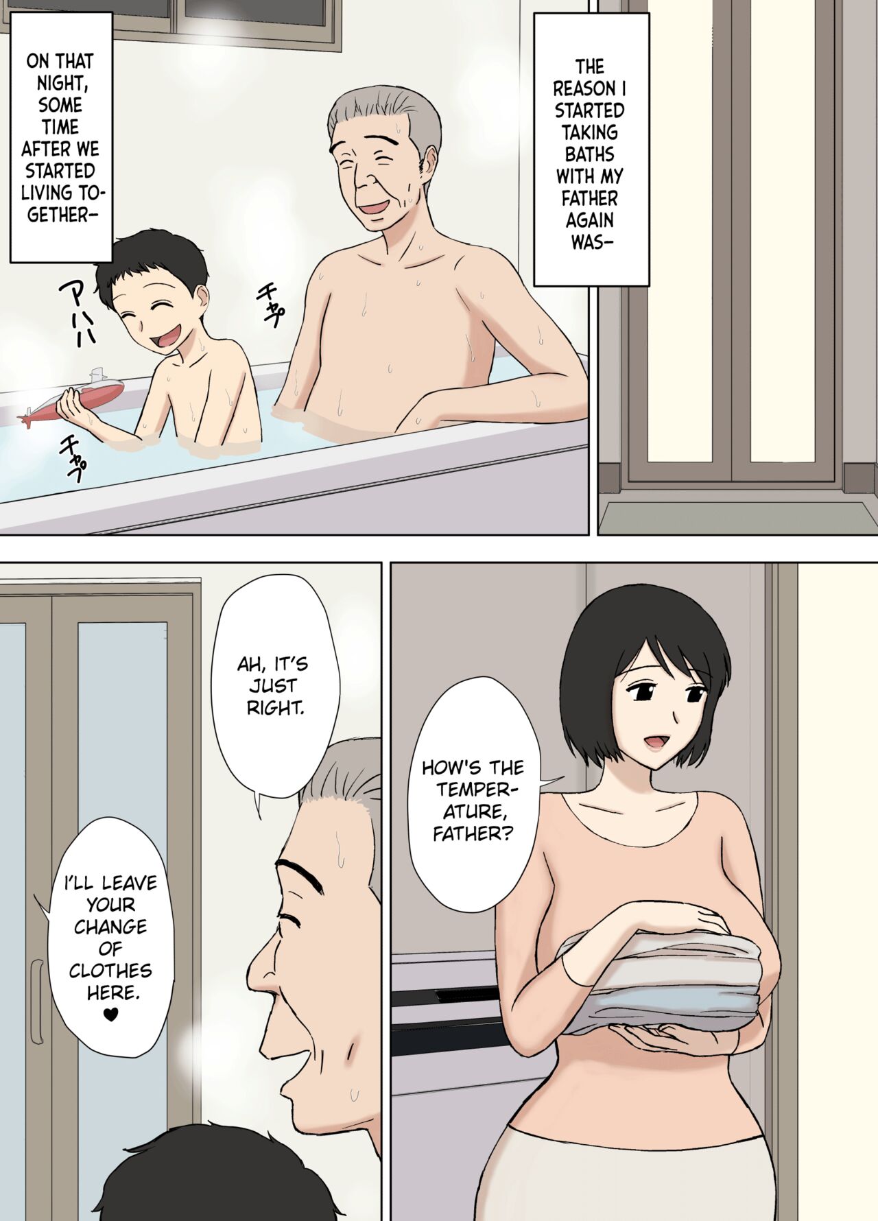 [Urakan]Tsuma ga Ore no Oyaji to Issho ni Furo ni Haitte irun daga.. 2 | My Wife is Taking a Bath With My Father.. 2[English][Chalklog] Page 33