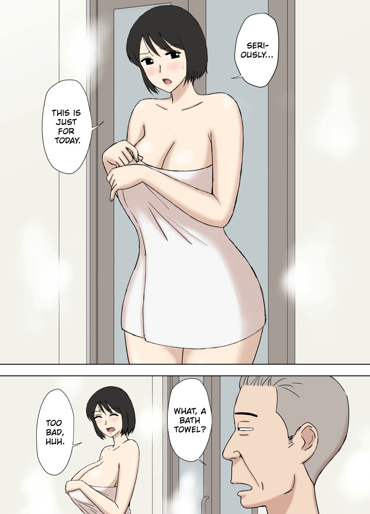 [Urakan]Tsuma ga Ore no Oyaji to Issho ni Furo ni Haitte irun daga.. 2 | My Wife is Taking a Bath With My Father.. 2[English][Chalklog] Page 36