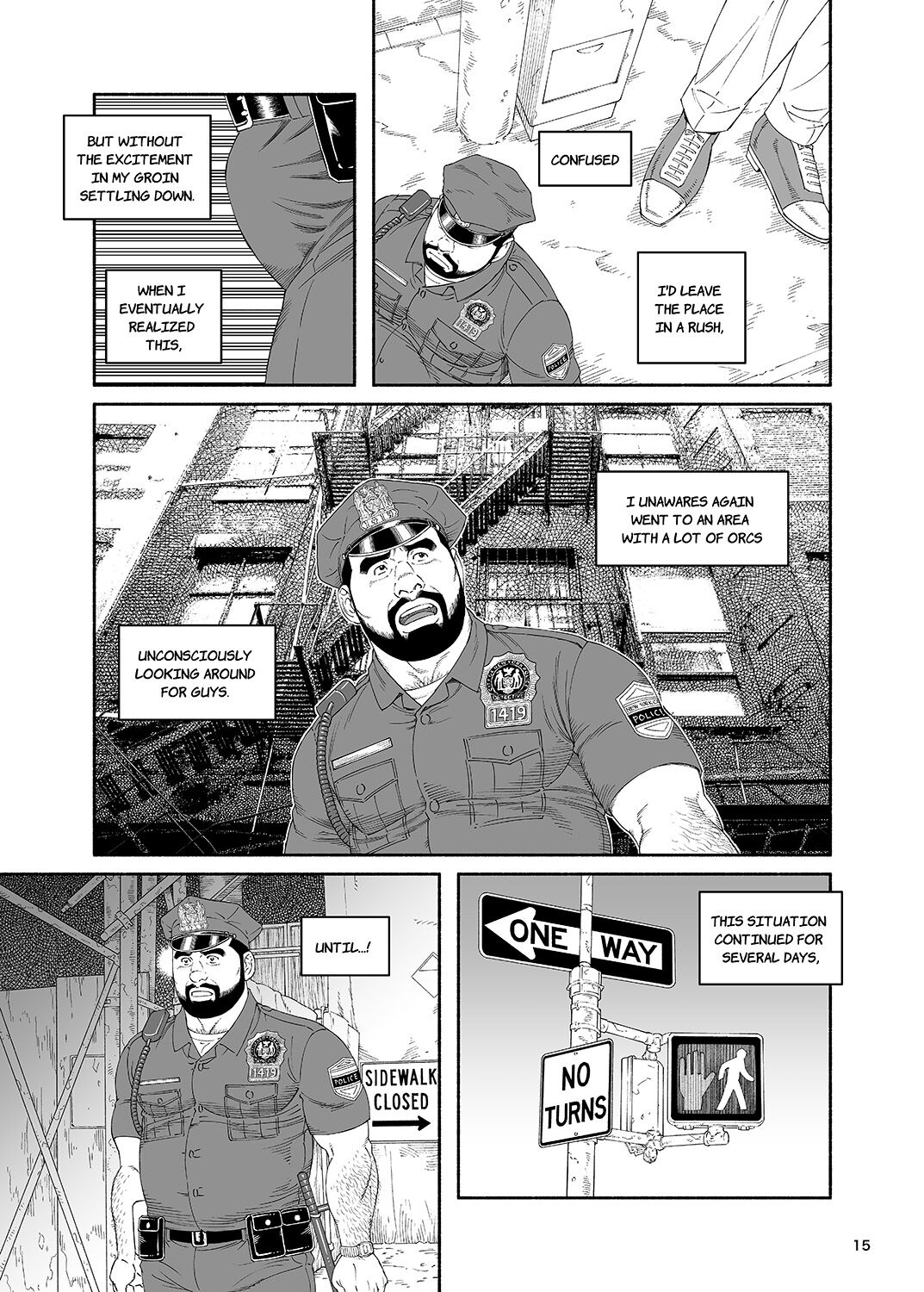 [Tagame Gengoroh]B.S.B. Big Sir's Bitches : Cop - The Case of Chris Collins[English] [Digital] Page 16