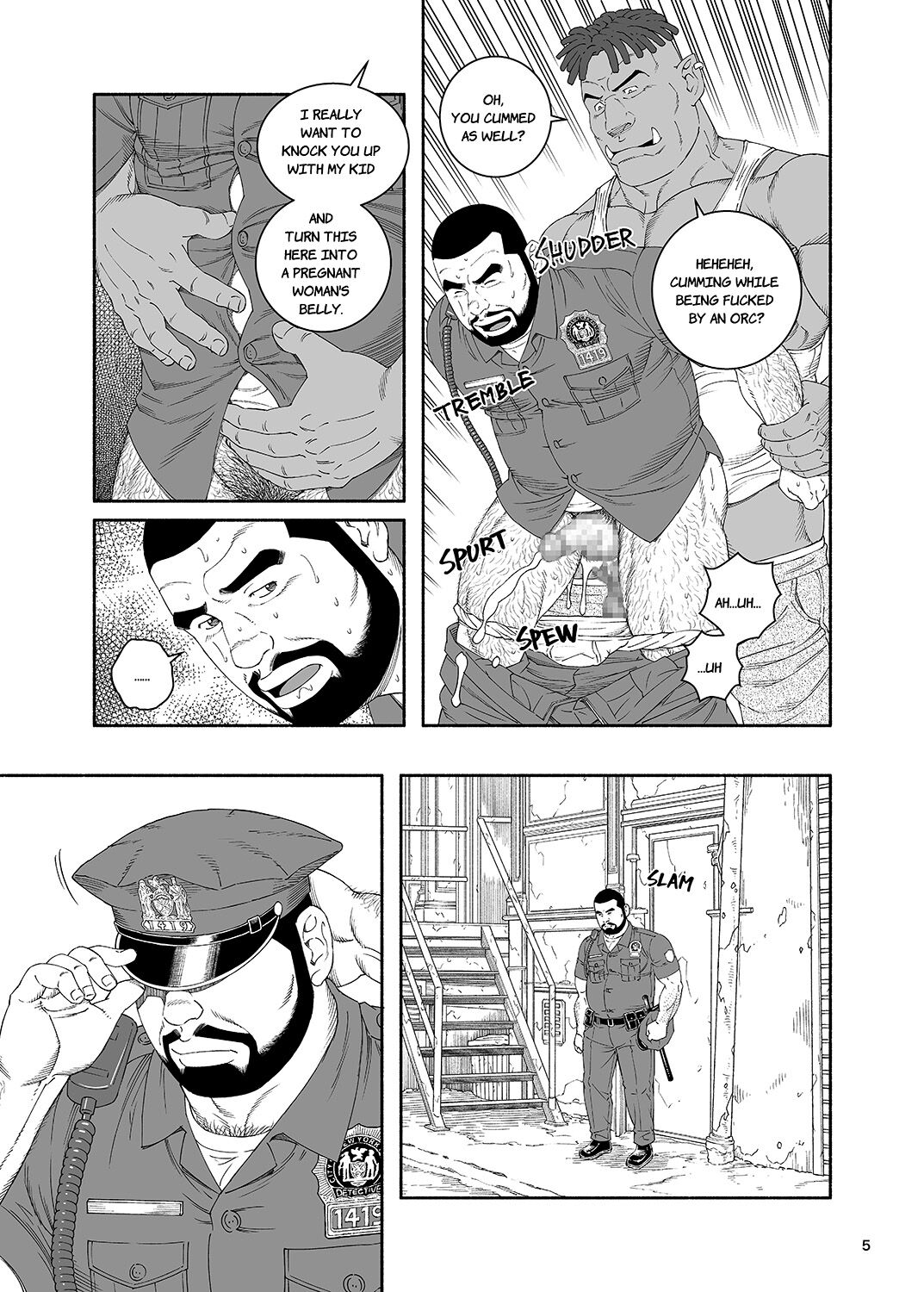 [Tagame Gengoroh]B.S.B. Big Sir's Bitches : Cop - The Case of Chris Collins[English] [Digital] Page 6