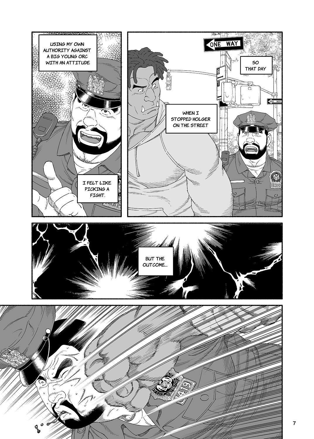 [Tagame Gengoroh]B.S.B. Big Sir's Bitches : Cop - The Case of Chris Collins[English] [Digital] Page 8