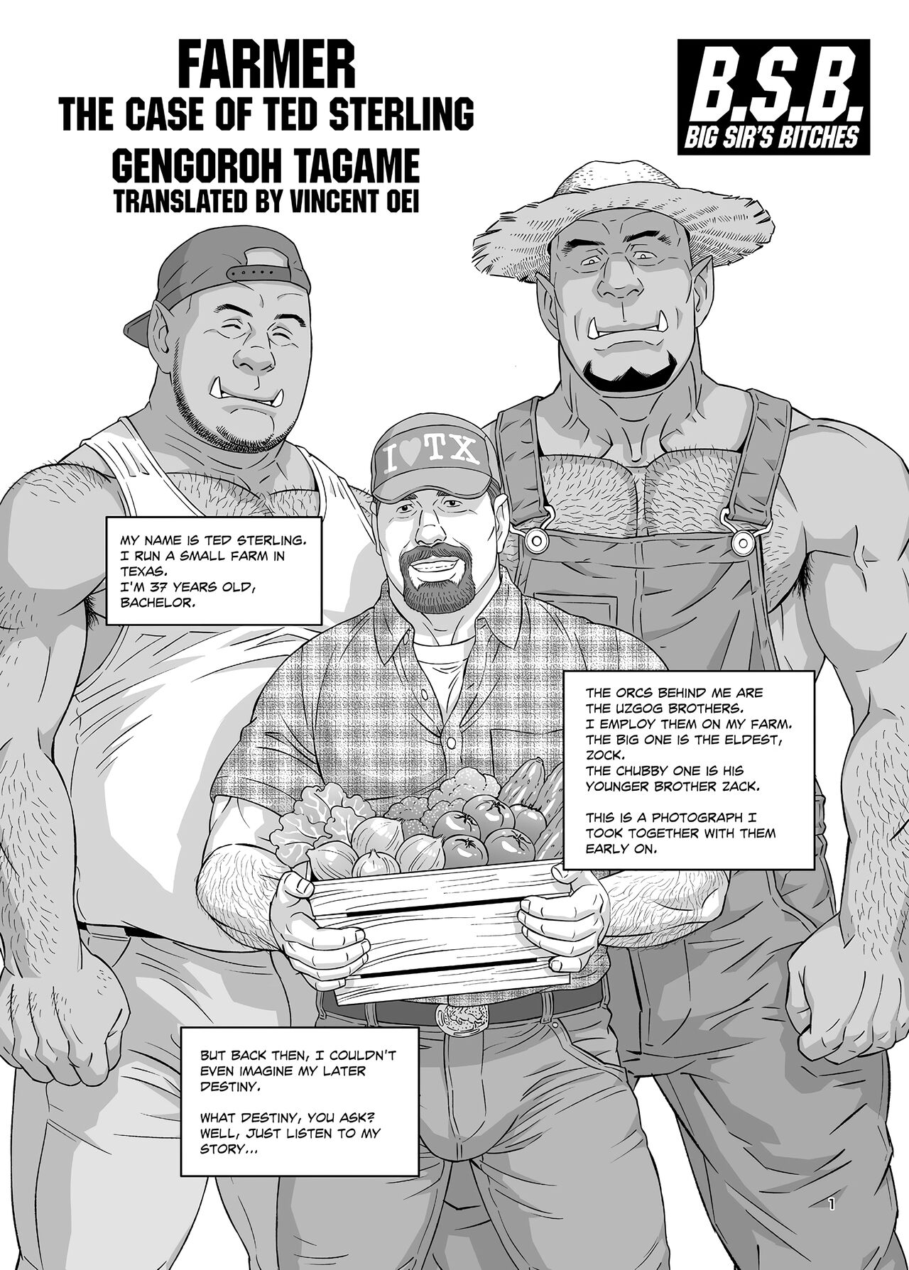 [Tagame Gengoroh]B.S.B. Big Sir's Bitches : A Farmer - In the Case of Ted Sterling[English] [Digital] Page 2