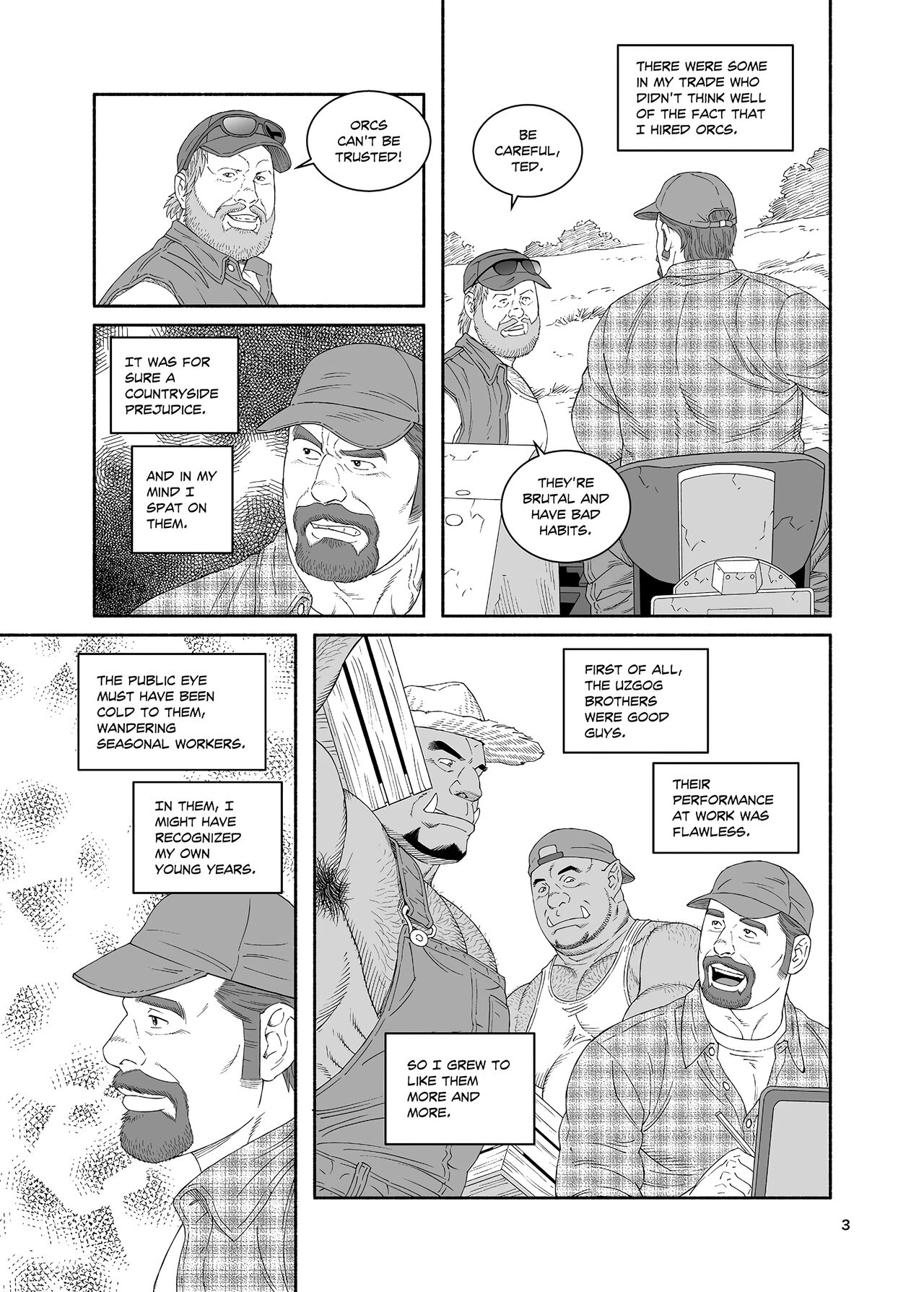 [Tagame Gengoroh]B.S.B. Big Sir's Bitches : A Farmer - In the Case of Ted Sterling[English] [Digital] Page 4