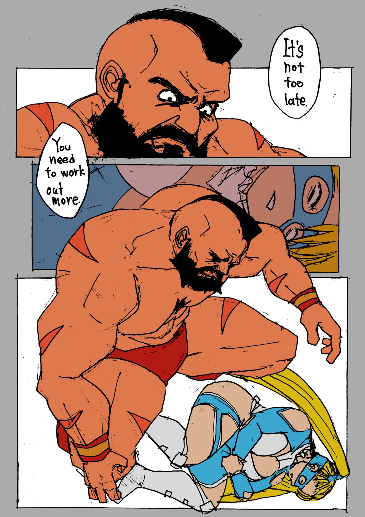 [Sanman-Drill]Zangief VS. Rainbow Mika(Street Fighter) [Japanese + English] Page 10