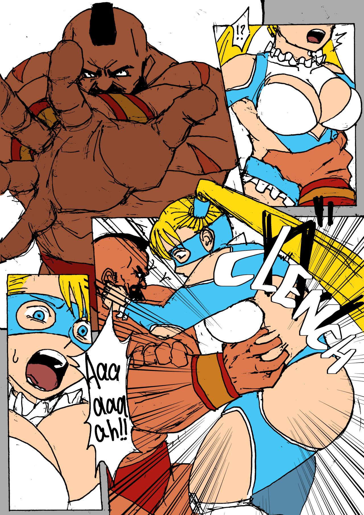 [Sanman-Drill]Zangief VS. Rainbow Mika(Street Fighter) [Japanese + English] Page 8