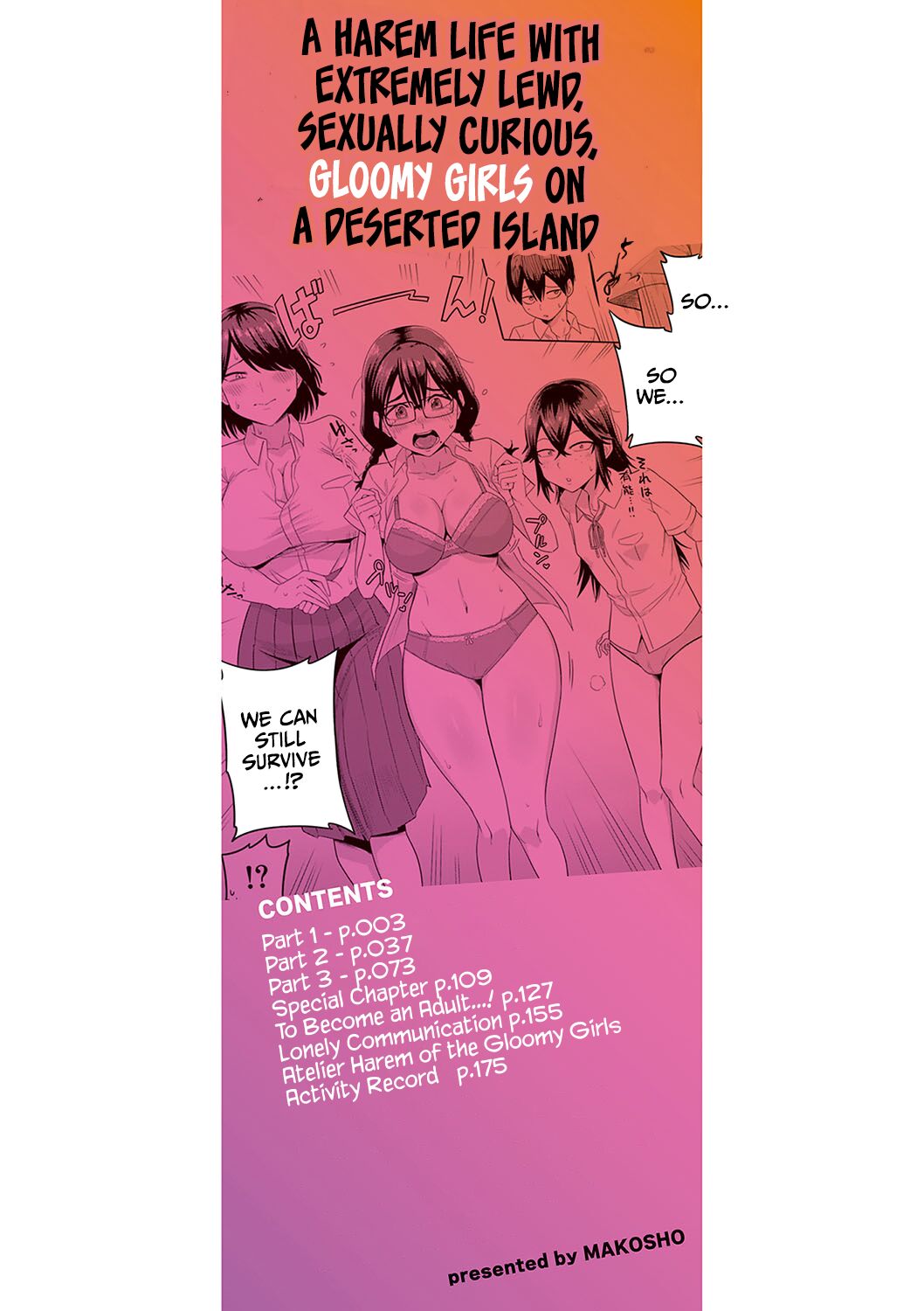 [Makosho]Mujintou de, SEX ni Kyoumi Shinshin na Dosukebe Inkya Joshi-tachi to Harem Life[English] [CulturedCommissions] [Digital] Page 2