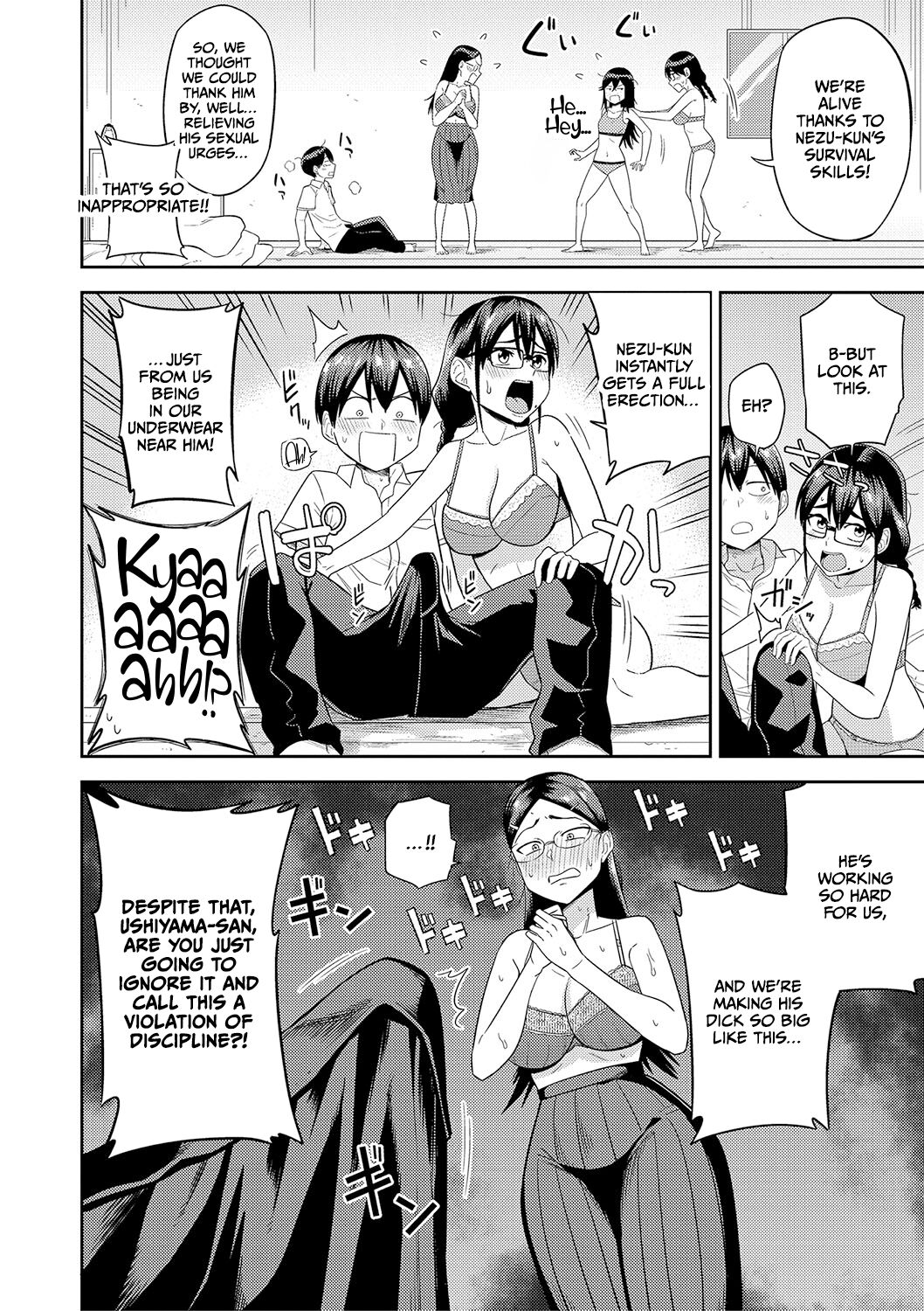 [Makosho]Mujintou de, SEX ni Kyoumi Shinshin na Dosukebe Inkya Joshi-tachi to Harem Life[English] [CulturedCommissions] [Digital] Page 42