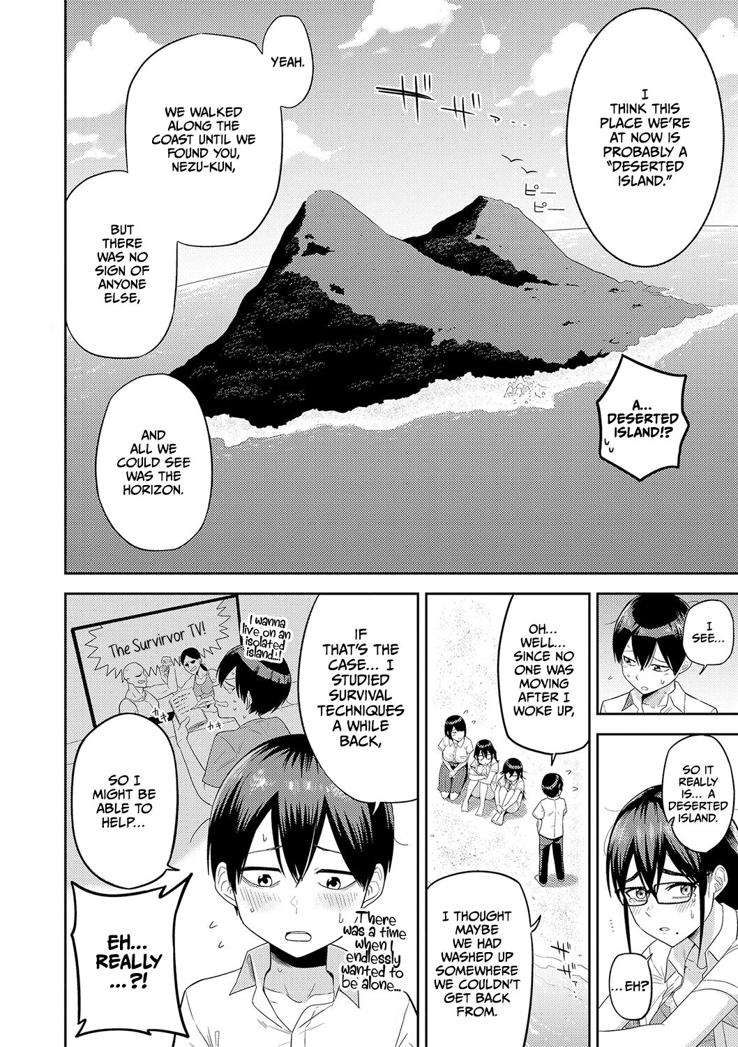[Makosho]Mujintou de, SEX ni Kyoumi Shinshin na Dosukebe Inkya Joshi-tachi to Harem Life[English] [CulturedCommissions] [Digital] Page 6