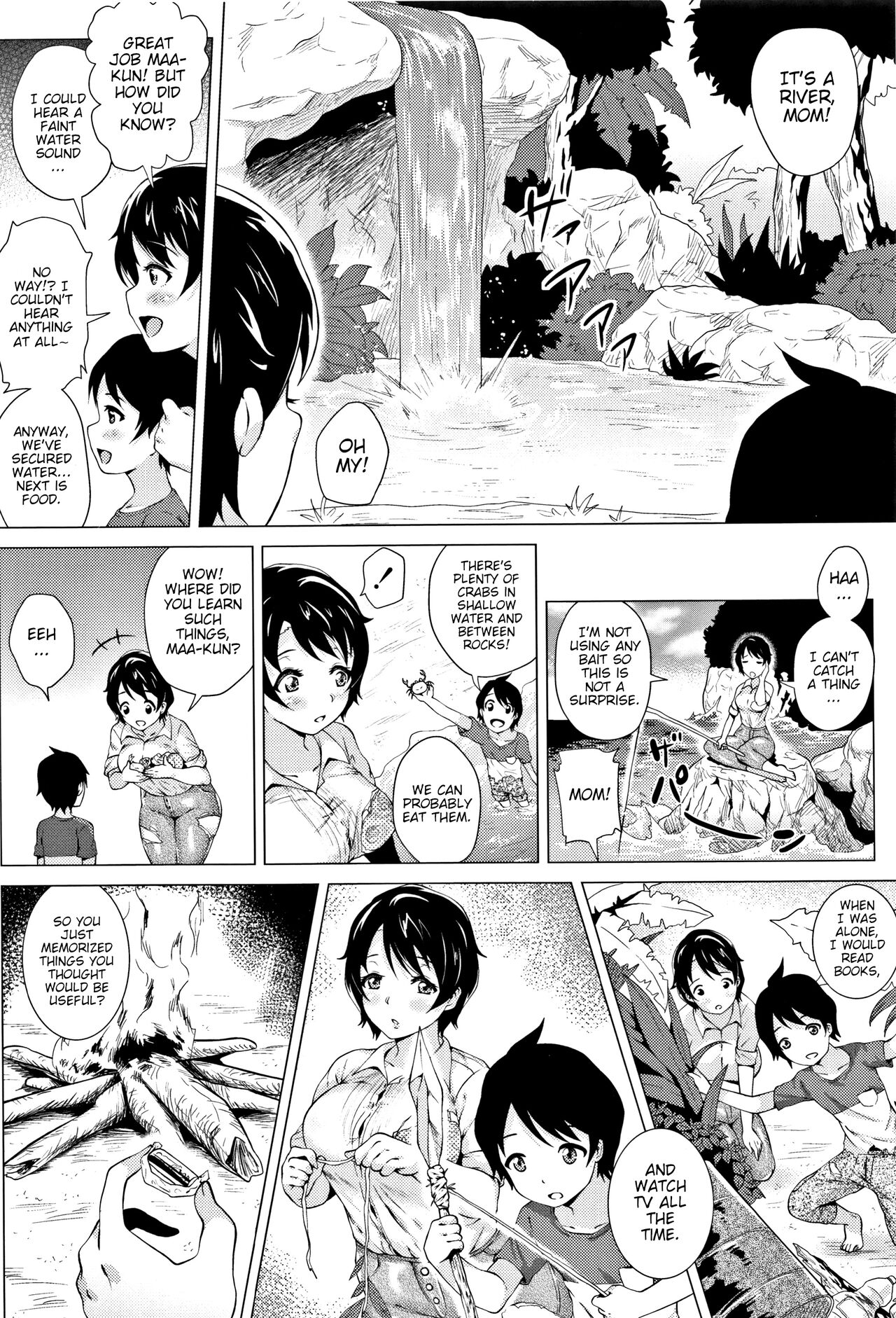 [Yokkora]Mama to Boku to Mujintou | Me and mom and a deserted island(Love Muchi!) [English] [Poranya] Page 4