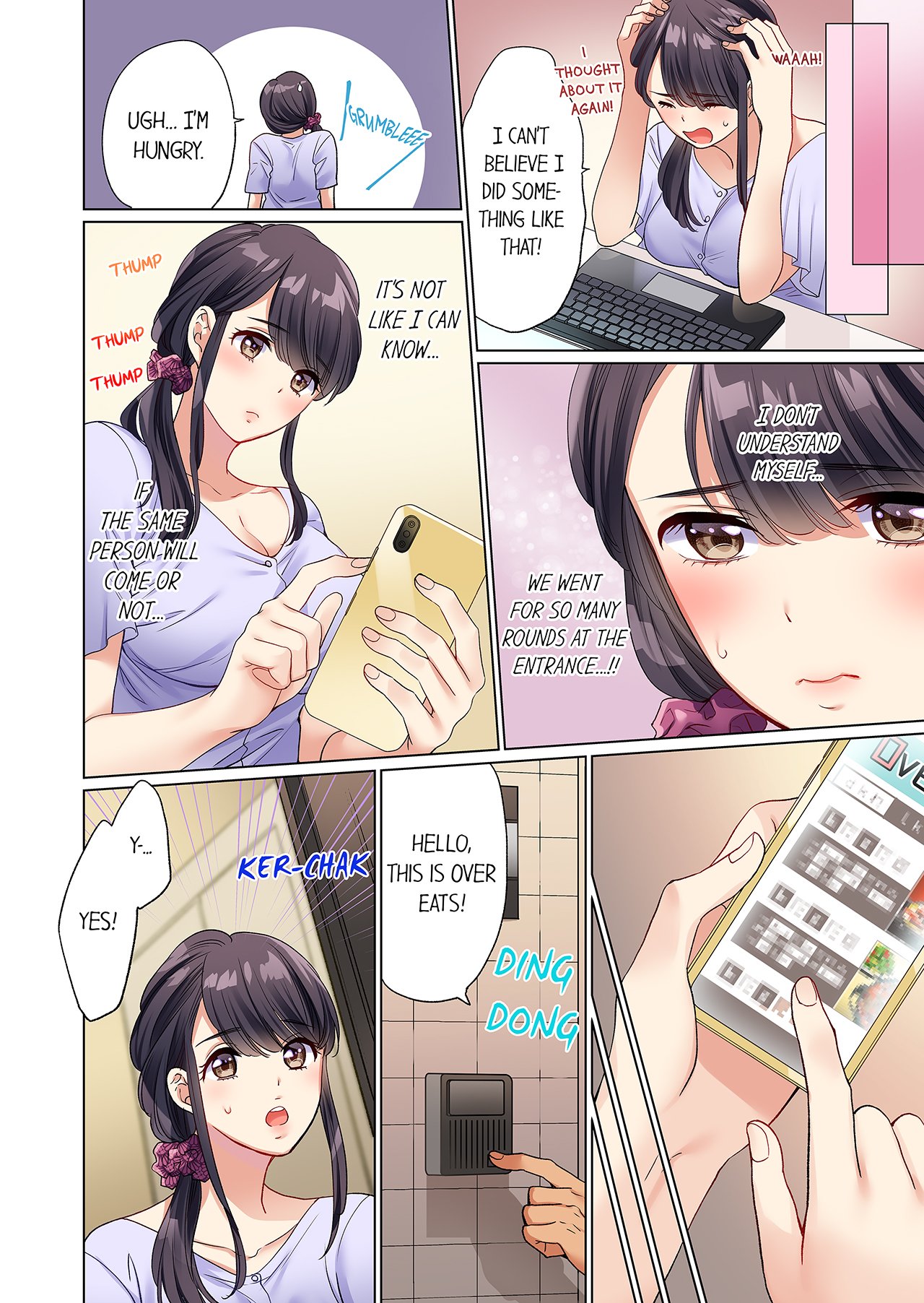[Uehara Yoyogi]Zaitaku OL, Yotsunbai Iki! Heya Made Gamandekinai Deribarii SEX 1 | Work-at-Home Clerk, Cums on All Fours! Impatient Delivery Sex 1[English] Page 25