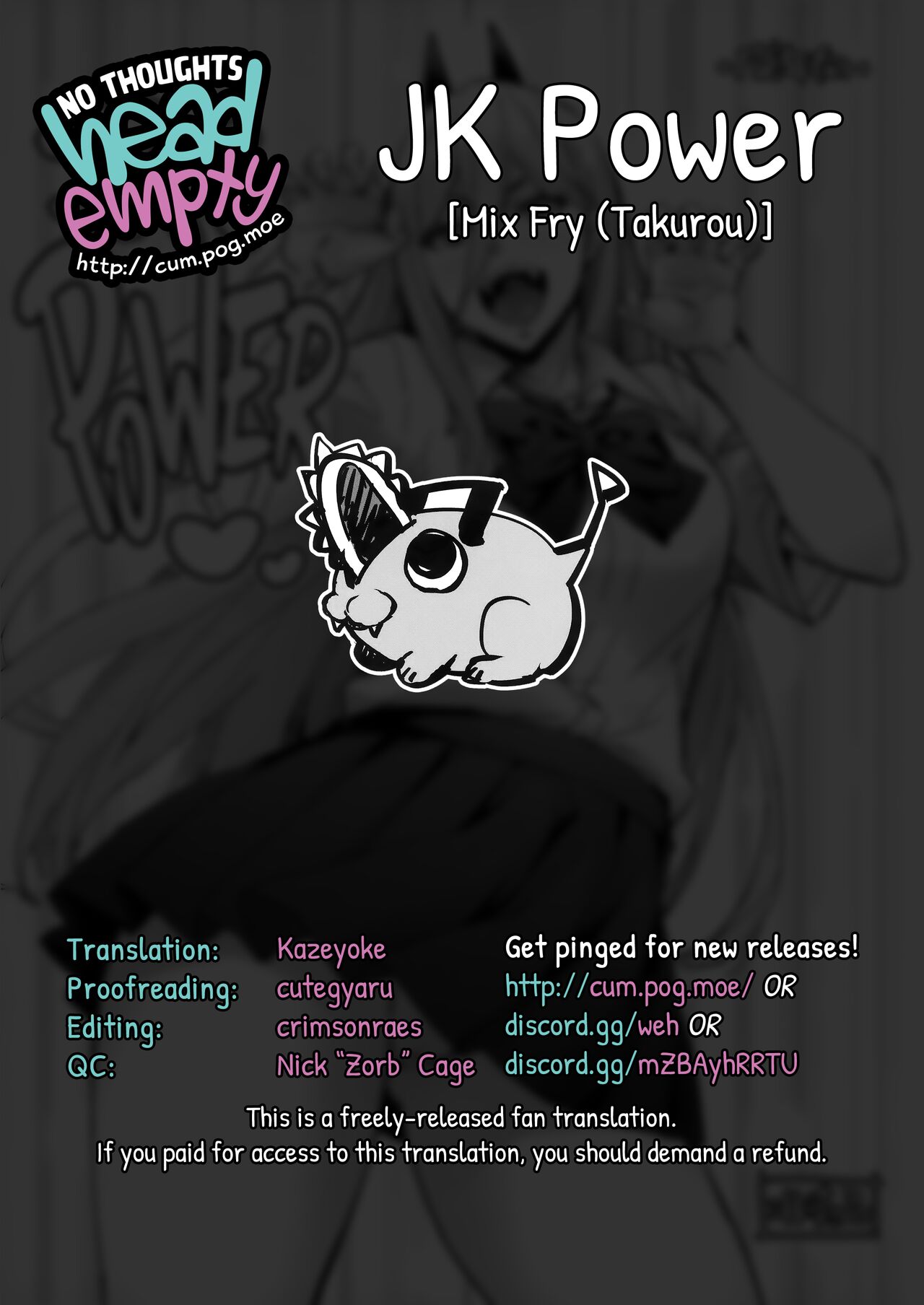 (C101) [Mix Fry (Takurou)]JK Power(Chainsaw Man) [English] [head empty] Page 9
