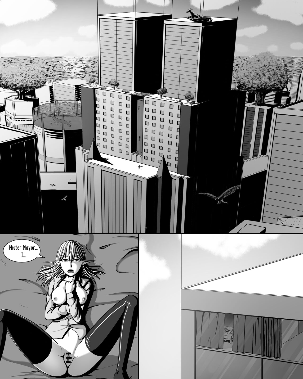 [Hentia-chan]Yousei Tokushuu Shichou no Himitsu | Fairy Feature: The Mayor's secret[English] Page 4