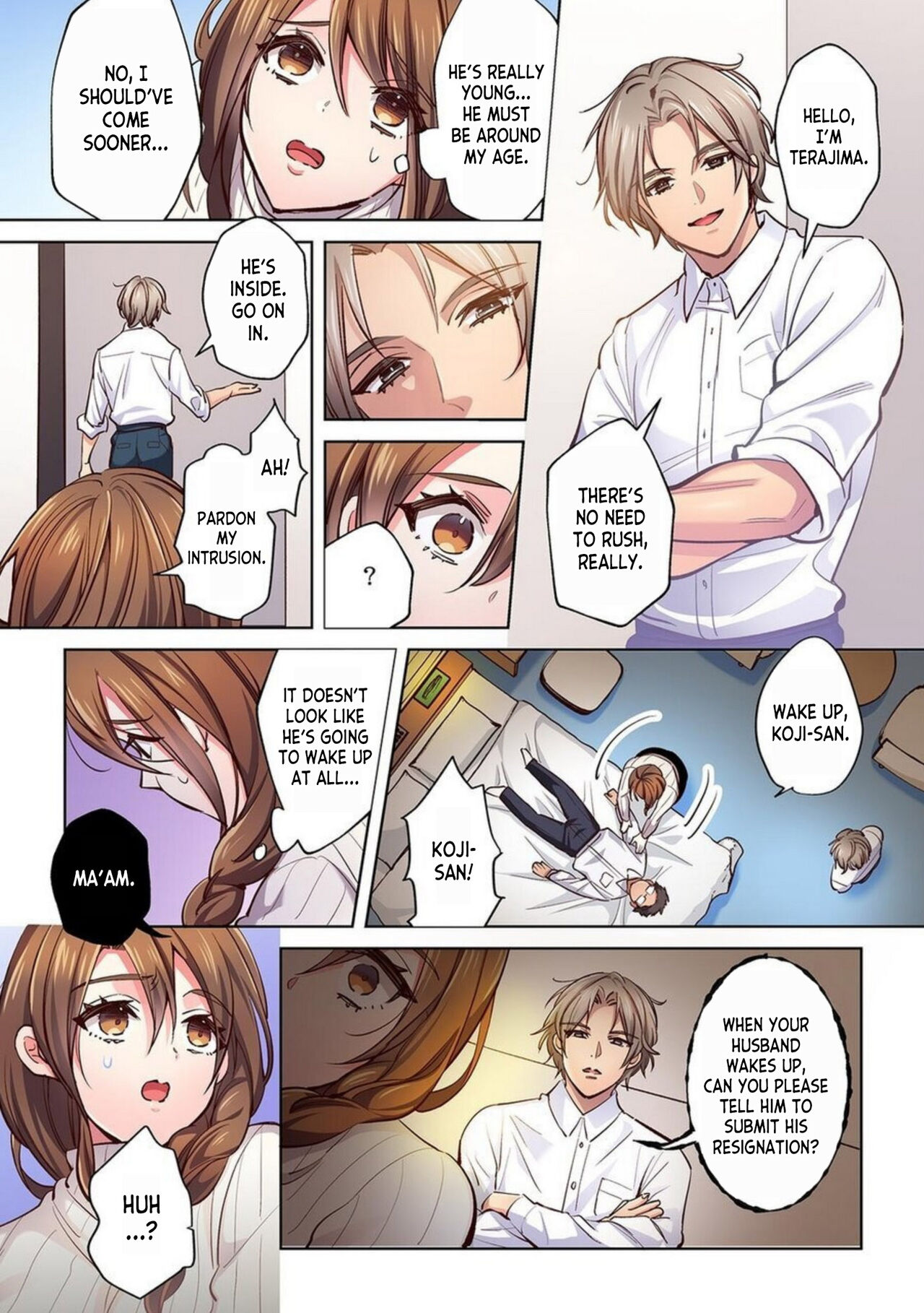 [Kedama-kun]Nemuru Otto no Mae de Otosareta Hitozuma "Mou Ikitakunai no... Yurushite Kudasai..." 1 | A Married Woman Fucked In Front Of Her Sleeping Husband "I Don't Want To Cum Anymore... Please Forgive Me..." 1[English] [desudesu] Page 5
