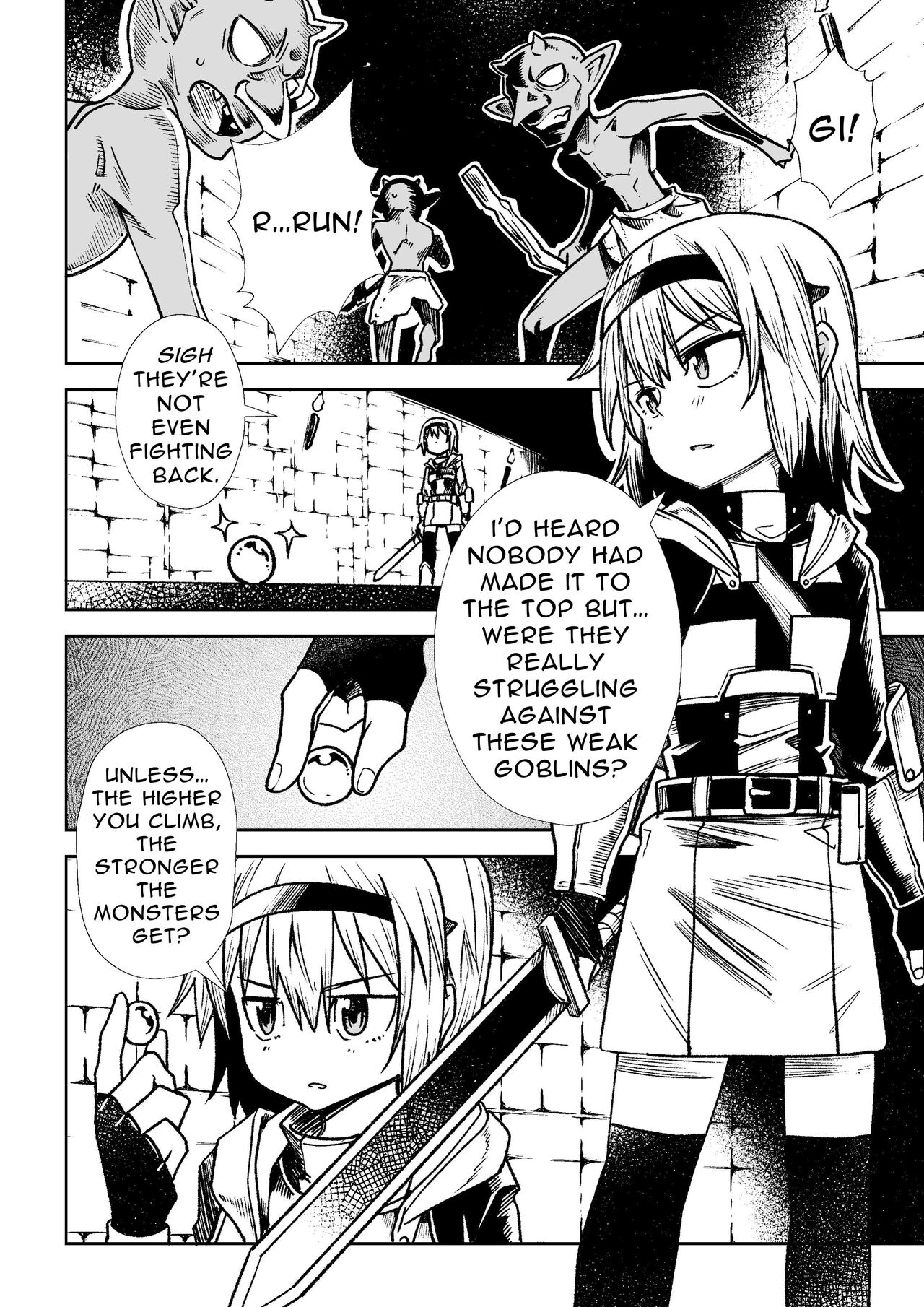 [Tomuraya (Tomura Suisen)]Jaintou no Boukensha ~Goblin ni Haiboku Shita Shoujo Kenshi Hen~ | Adventurer of the Tower of Lewdness ~Swordswoman Defeated By A Goblin~[English] [oyatsu] Page 5
