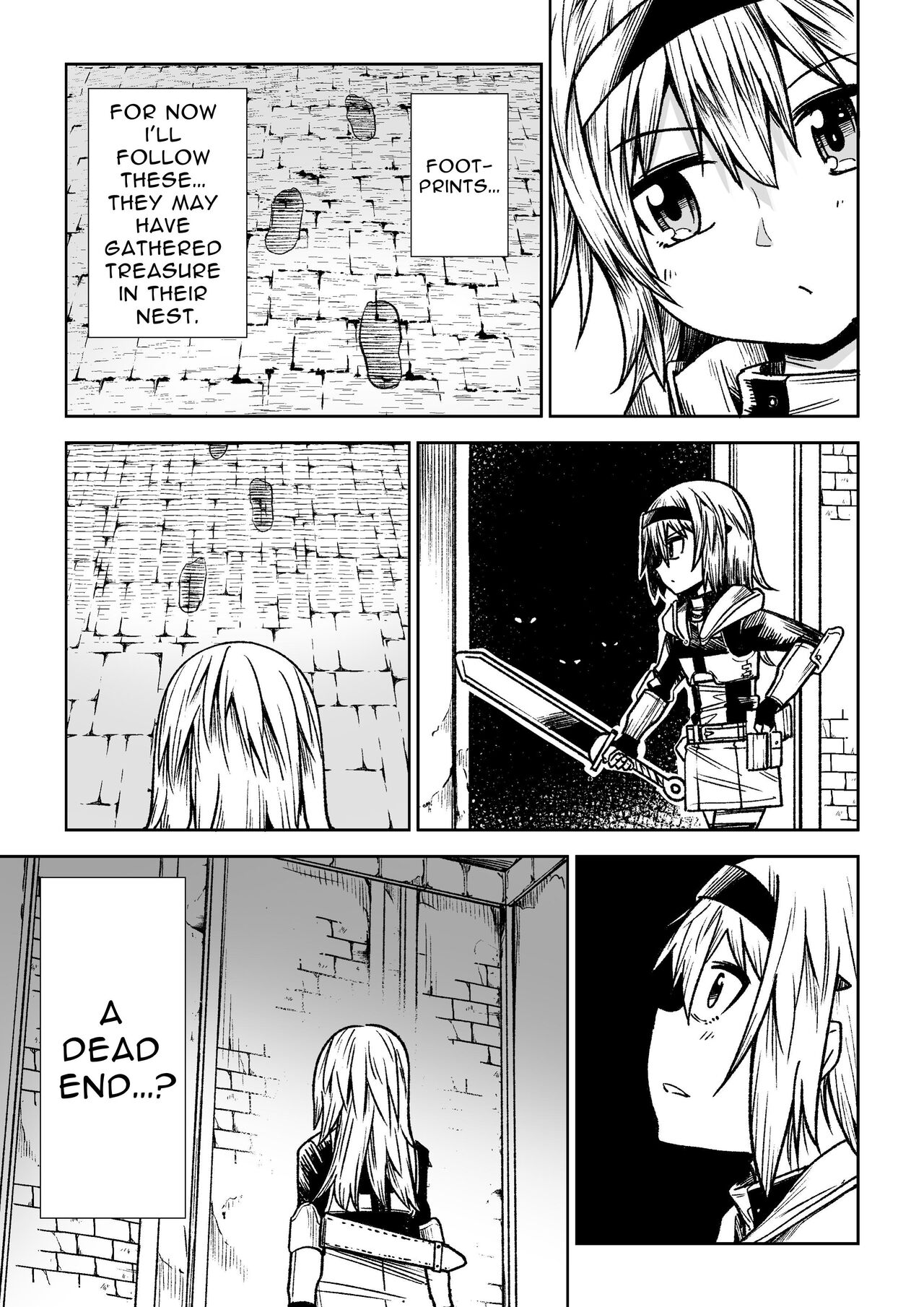 [Tomuraya (Tomura Suisen)]Jaintou no Boukensha ~Goblin ni Haiboku Shita Shoujo Kenshi Hen~ | Adventurer of the Tower of Lewdness ~Swordswoman Defeated By A Goblin~[English] [oyatsu] Page 6
