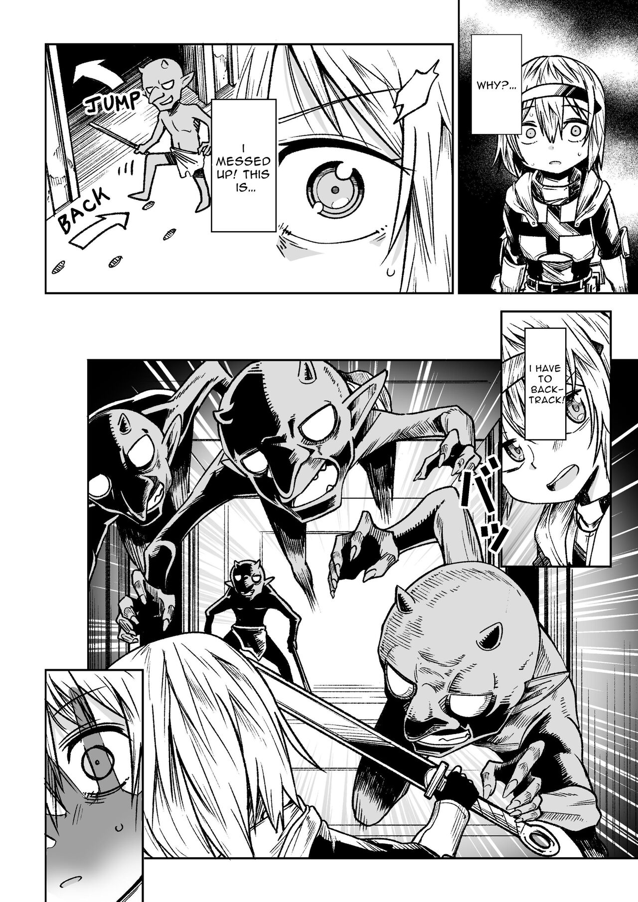 [Tomuraya (Tomura Suisen)]Jaintou no Boukensha ~Goblin ni Haiboku Shita Shoujo Kenshi Hen~ | Adventurer of the Tower of Lewdness ~Swordswoman Defeated By A Goblin~[English] [oyatsu] Page 7