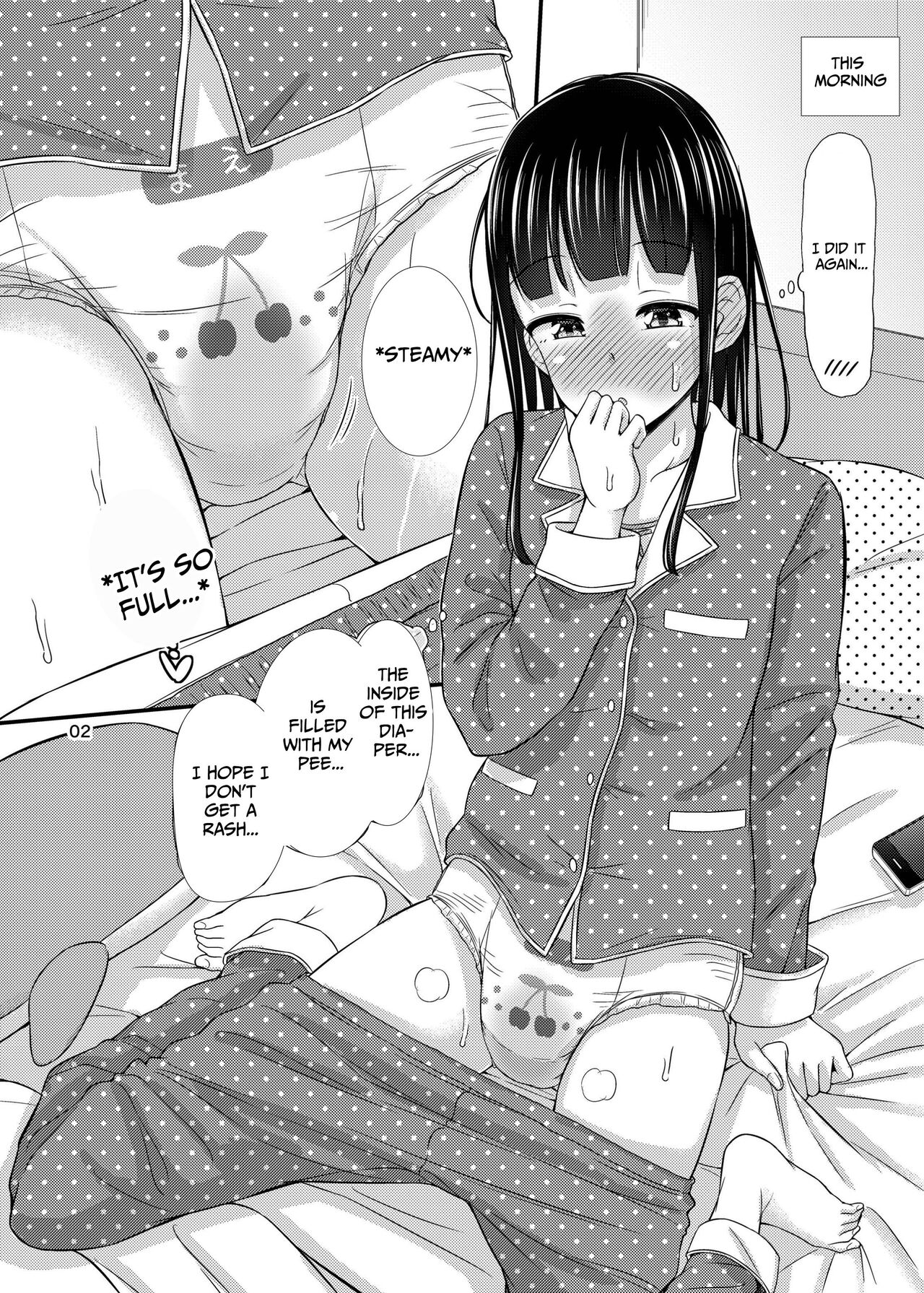 ["Tsu" ga Mittsu. (Tsuttsu)]Omutsu Nikki. | My Diaper Diary.[English] [ネズミドリ17] [Digital] Page 2