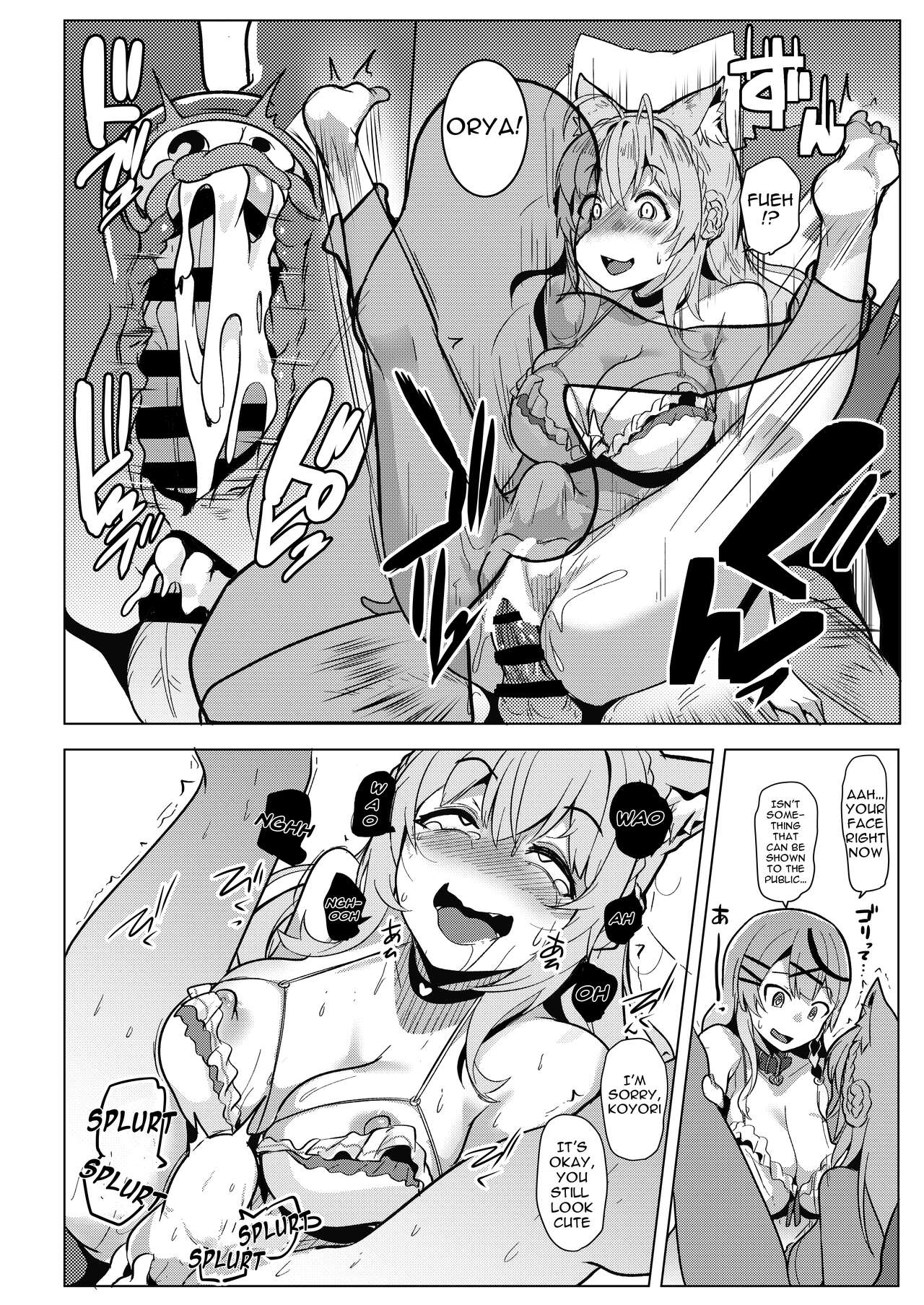 [Hitsuji Kikaku (Muneshiro)]Osucollab(Hakui Koyori, Sakamata Chloe) [English] [Doujins.com] [Digital] Page 12