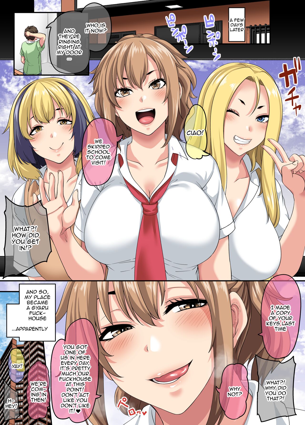 [Tiramisu Tart (Kazuhiro)]Papakatsu SeFri Gal ga Tomodachi o Tsurete kita node Kuttetara Gyaku ni Kakomare Yowasare Shiboritorare Ie o Yaribeya Atsukai sareru Hanashi[English] [Doujins.com] Page 71