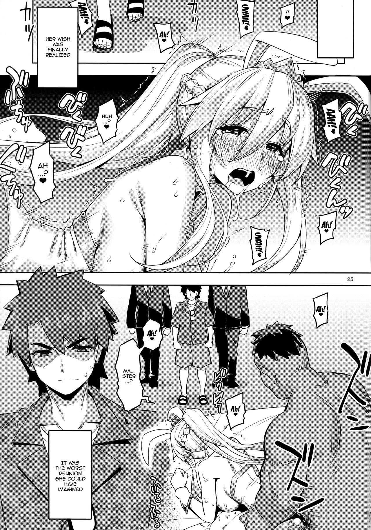 (C100) [RUBBISH Selecting Squad (Namonashi)]RE-EX Bunnyue ga Netorarete Shazai Akume Kimeru dake no Hon(Fate/Grand Order) [English] [Doujins.com] Page 24