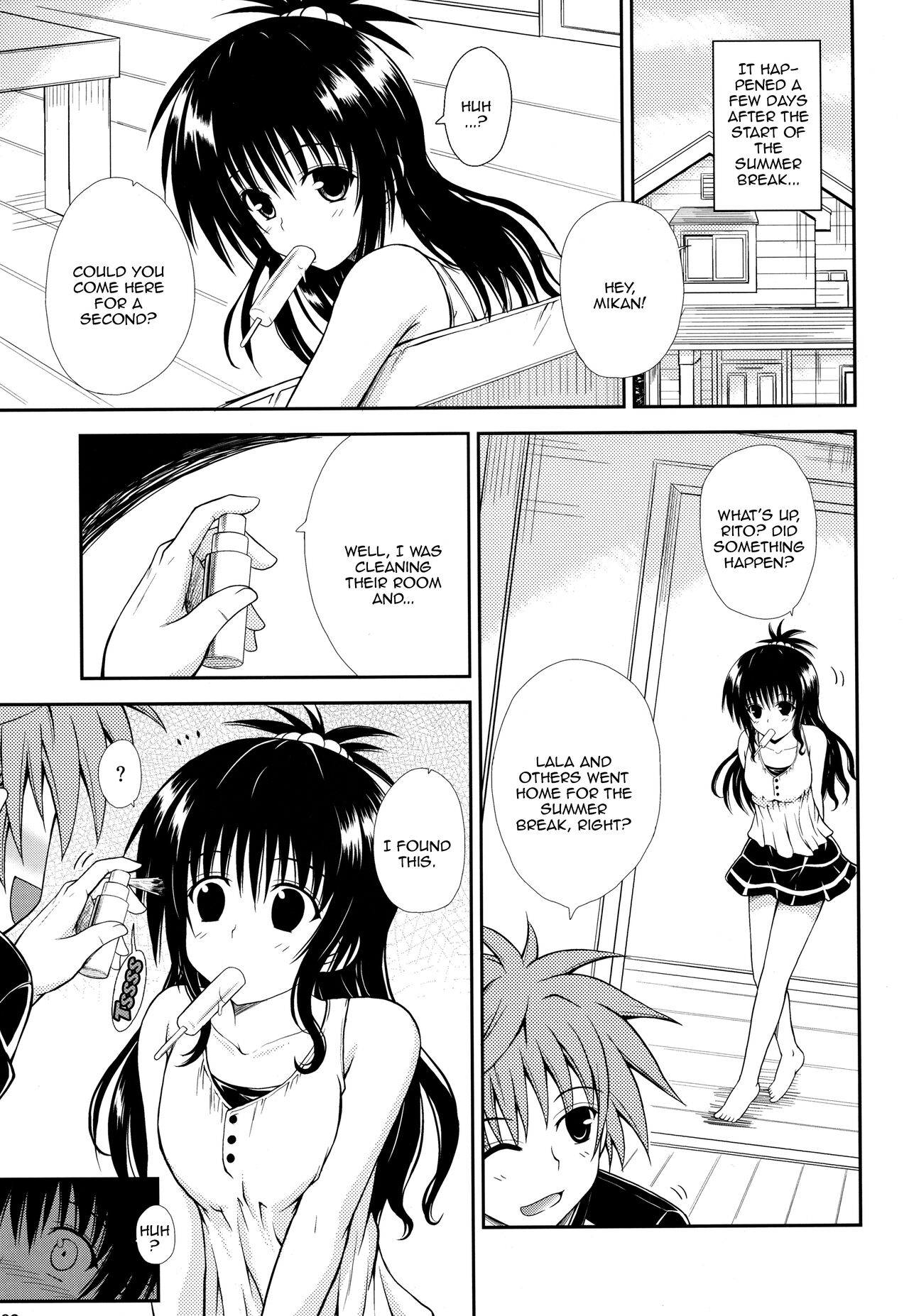 (C84) [KURUBUSI-KAI (Dowarukofu)]Onii-chan ga Kirechaimashita...(To LOVE-ru) [English] [Doujins.com] Page 2