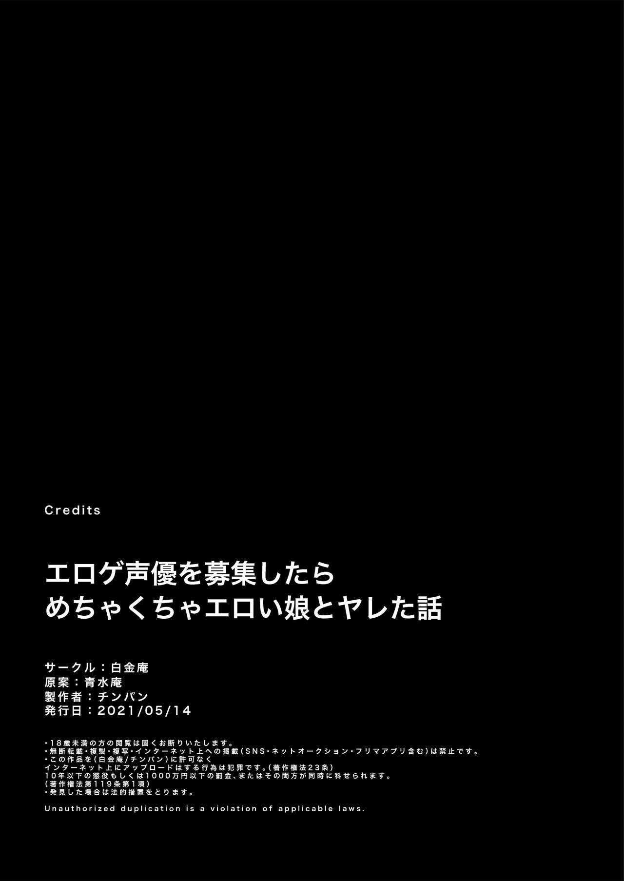 [Shiroganean (Aomizuan, Chinpan)]Eroge Seiyuu o Boshuu shitara Mechakucha Eroi Ko to Yareta Hanashi English][Doujins.com]  [Digital] Page 78