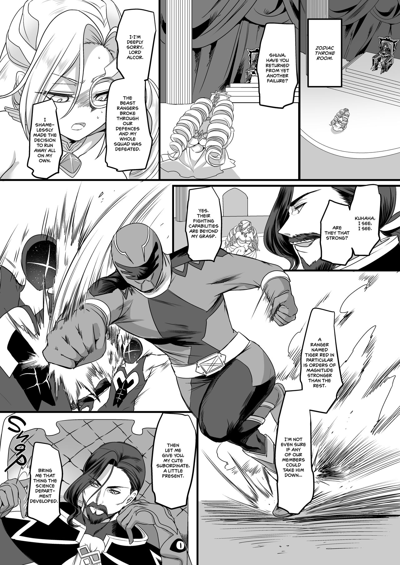 [Amulai Sweets Factory (Kouji)]Beast Ranger Tiger Red: The Downfall of Justice[English] [2d-market.com] [Decensored] [Digital] Page 4