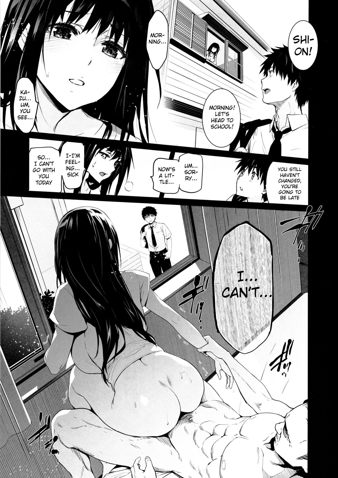 (CT42) [Jingai Makyou (Inue Shinsuke)]Otonari no Nie Yon Tooku e Itta Osananajimi[English] Page 4