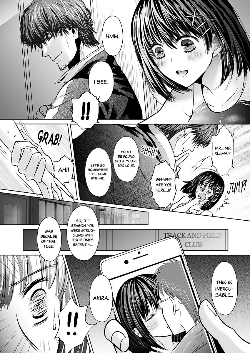 [Amazato]Kareshi no Menomaede… Haitteru!? ~Zetsurin Coach no Namahame Zecchou Shidou~ 1 | Fucked in Front of My Boyfriend! Bareback Orgasm Drills With My Coach 1[English] Page 8