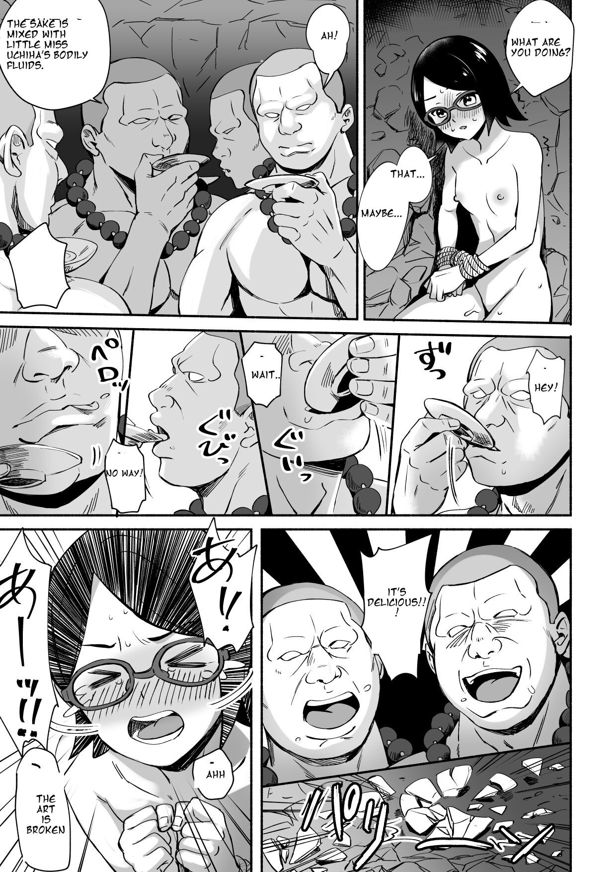 [Silver Dog]Sarada-chan no Chakra o Fuuin Shite Shugyou to Itsuwari Eroi Koto o suru Hon | A book about training and tricking Sarada-chan, who had her chakra sealed, into doing erotic things(Boruto) [English] [Smiling_Pirate] [Digital] Page 15