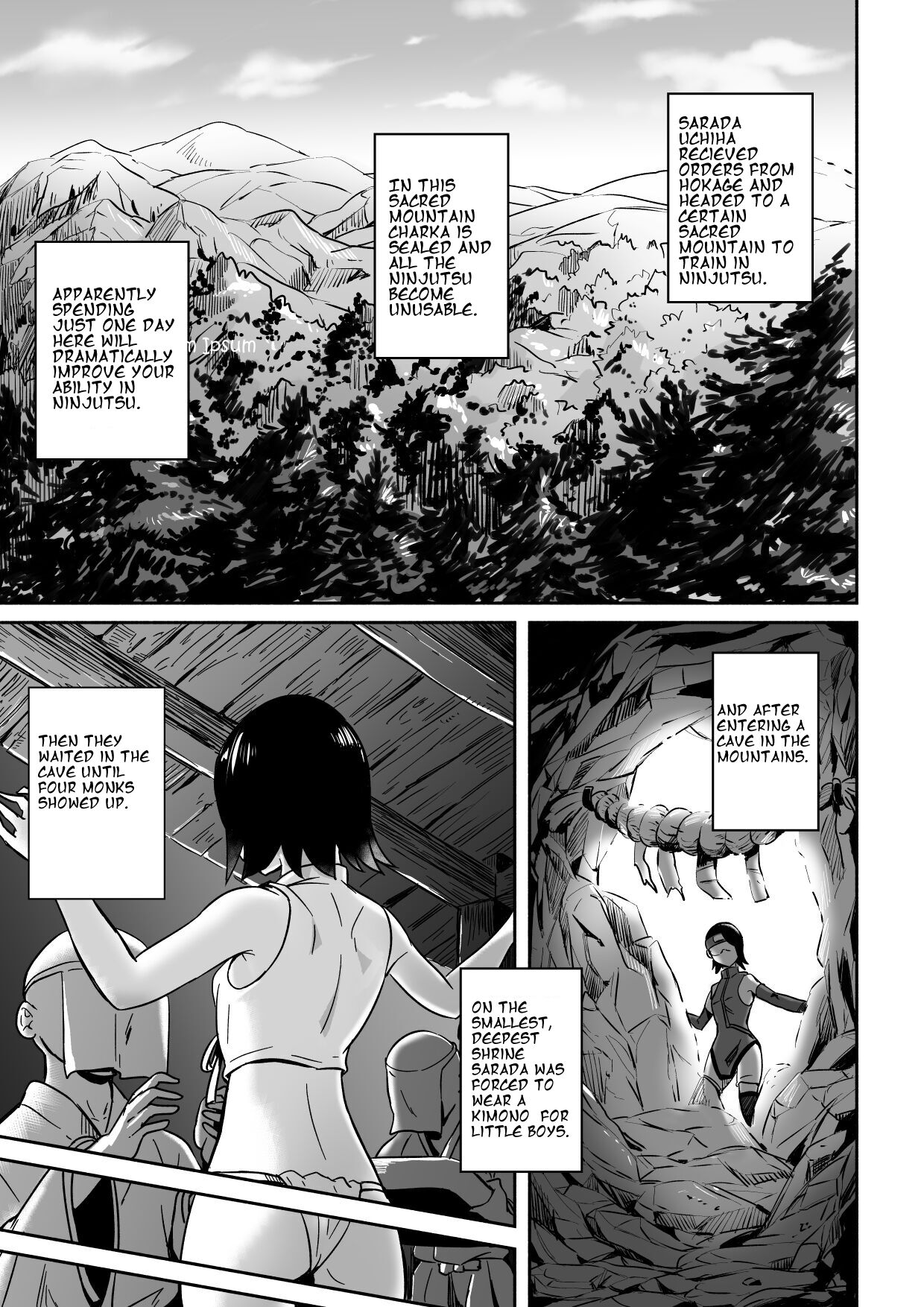 [Silver Dog]Sarada-chan no Chakra o Fuuin Shite Shugyou to Itsuwari Eroi Koto o suru Hon | A book about training and tricking Sarada-chan, who had her chakra sealed, into doing erotic things(Boruto) [English] [Smiling_Pirate] [Digital] Page 3
