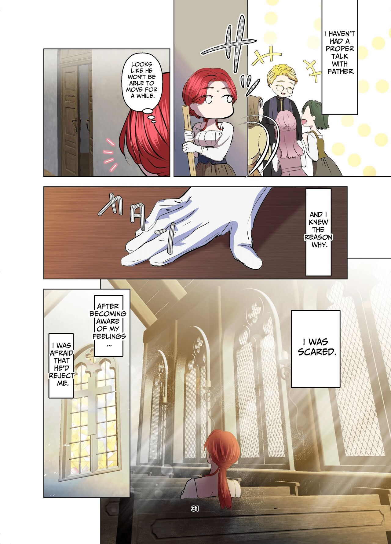 [Contamination]Yomeki okure-mura Musume wa Shinpu-sama no Dekiai kara nige rarenai | Village Woman Who Missed Her Chance At Marriage Cannot Escape From The Infatuated Priest[English] Page 32