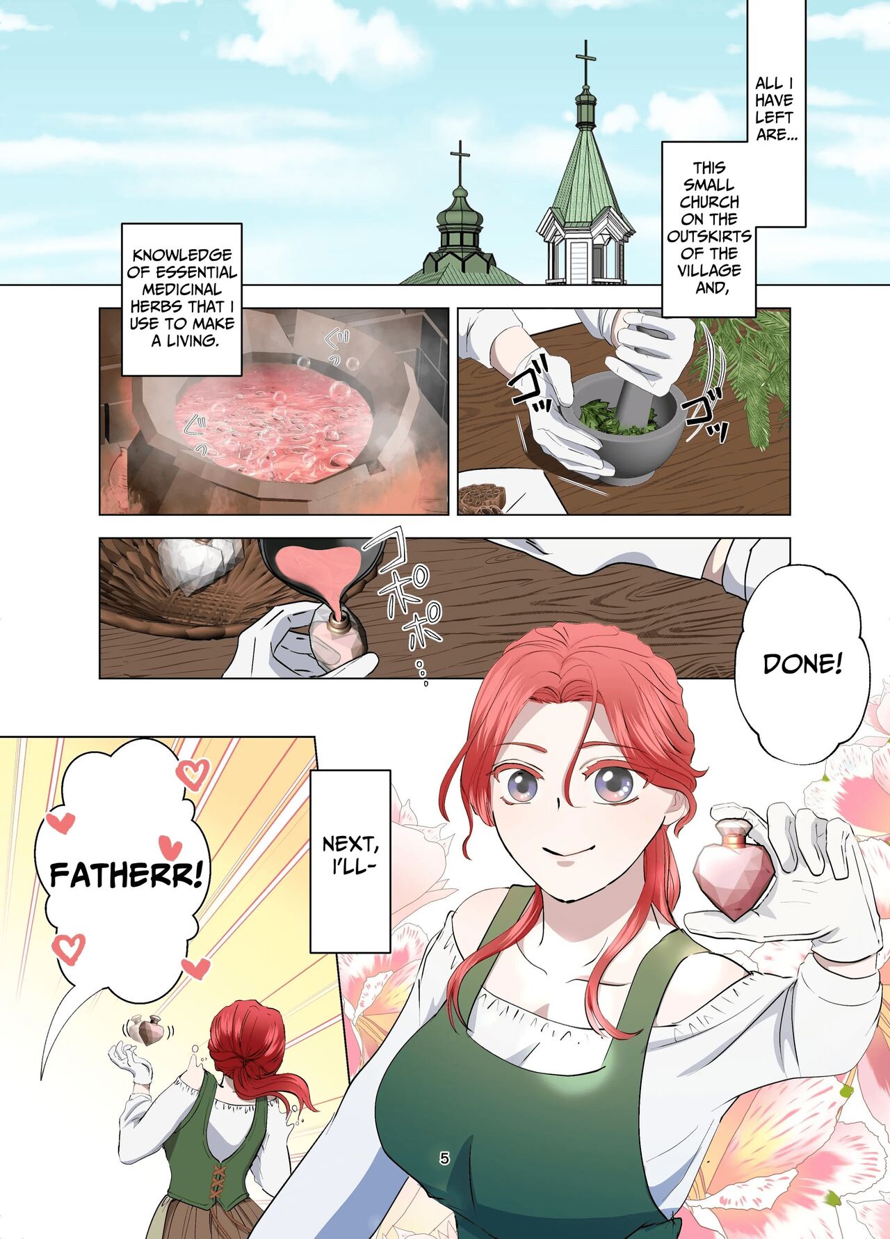[Contamination]Yomeki okure-mura Musume wa Shinpu-sama no Dekiai kara nige rarenai | Village Woman Who Missed Her Chance At Marriage Cannot Escape From The Infatuated Priest[English] Page 6