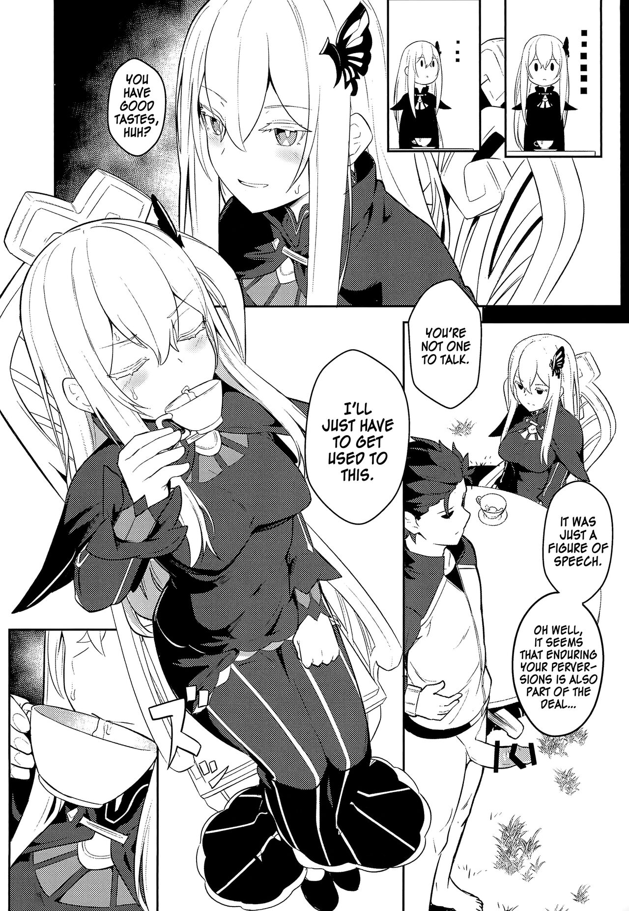 (C99) [Ohanabatake (Siseki Hirame)]Echidna sukebebon I(Re:Zero kara Hajimeru Isekai Seikatsu) [English] [Kinsei Translations] Page 14