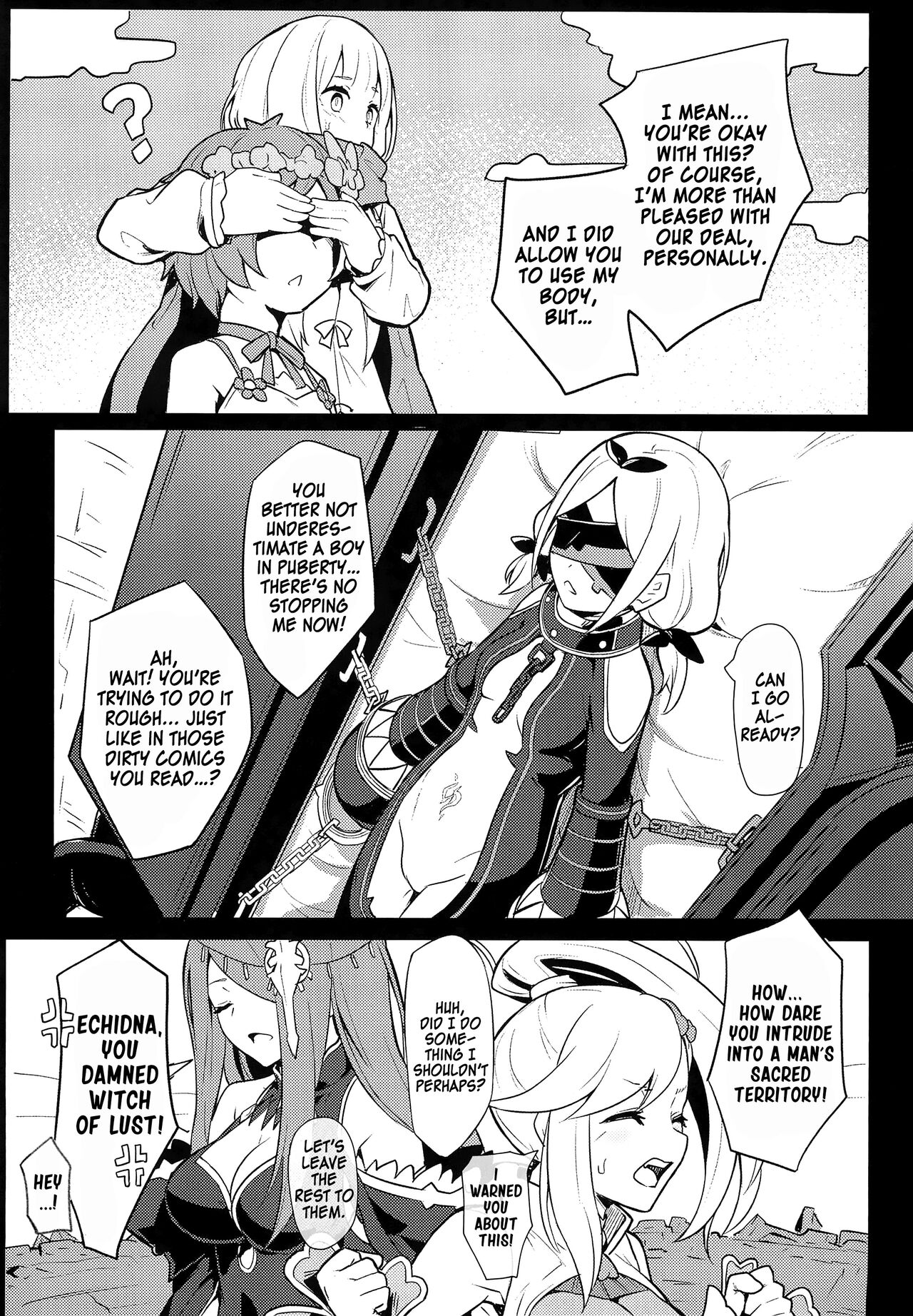 (C99) [Ohanabatake (Siseki Hirame)]Echidna sukebebon I(Re:Zero kara Hajimeru Isekai Seikatsu) [English] [Kinsei Translations] Page 4
