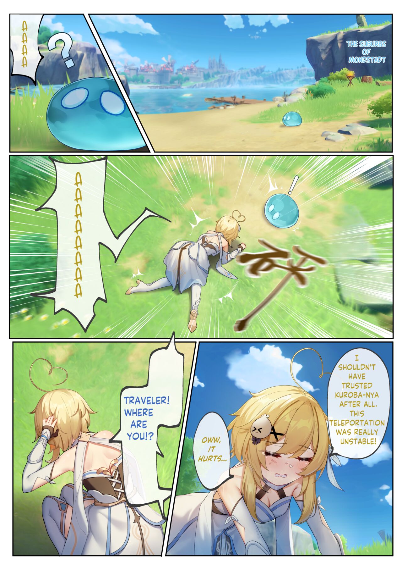 [Niliu Chahui]Teyvat ni Teni Shitara, Chimyaku Ijou de Minna Les ni Nacchatta | When I was Teleported to Teyvat, A Ley Line Disorder Turned Everyone into Lesbians(Genshin Impact) [English] [Decensored] Page 4