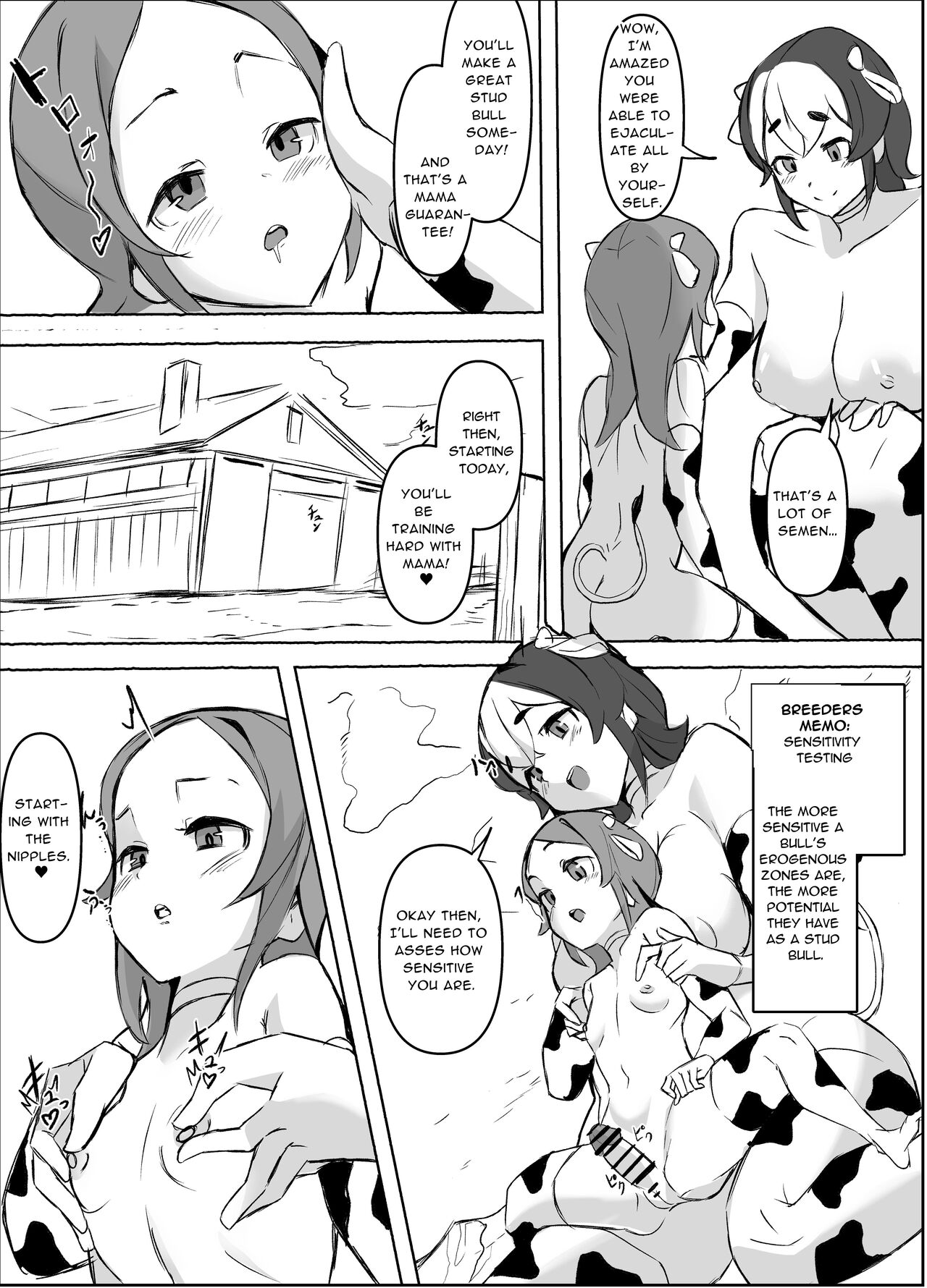 [Honyuubin (Tikubin)]Futanari  Sakusei Bokujou  Monogatari | Futanari Cumsuckery Ranch Tale[English] [RWfuta] Page 4