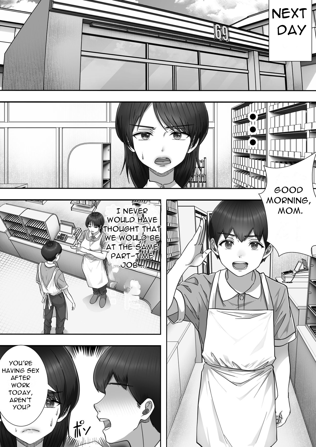 [Tarobaumu]DeliHeal Kaa-chan 2 ~Daisuki na Kaa-chan to Beit Saki de Yarimakuru Hanashi~ A story about having sex with my favorite Kaa-chan at her part-time job ~[English][Uncensored][DarklordMTLs] Page 10