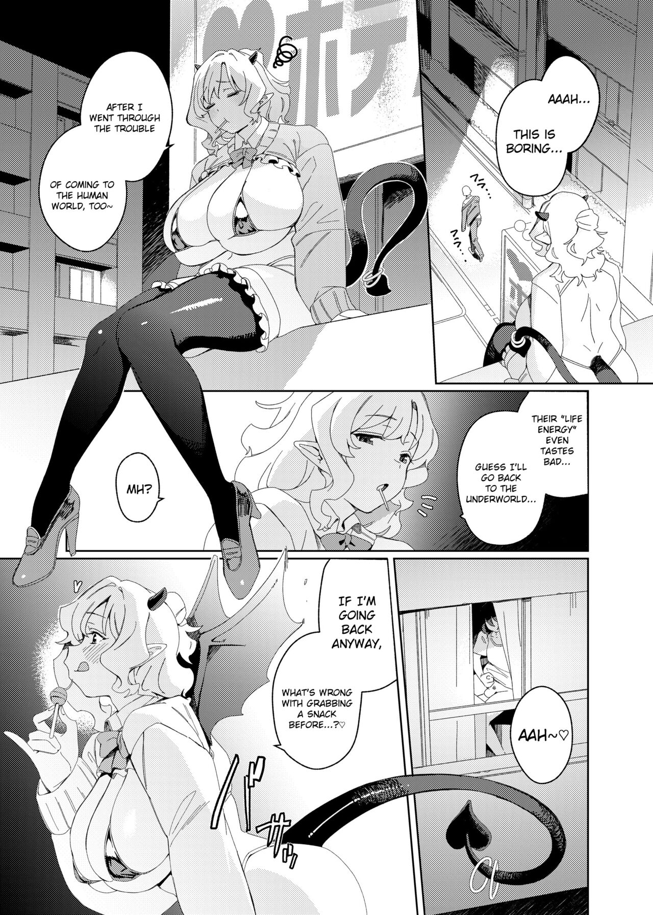 [Suimitsutou Koubou (Momo no Suidousui)]Gal Succubus to Futanari Neet[English] [Digital] Page 4