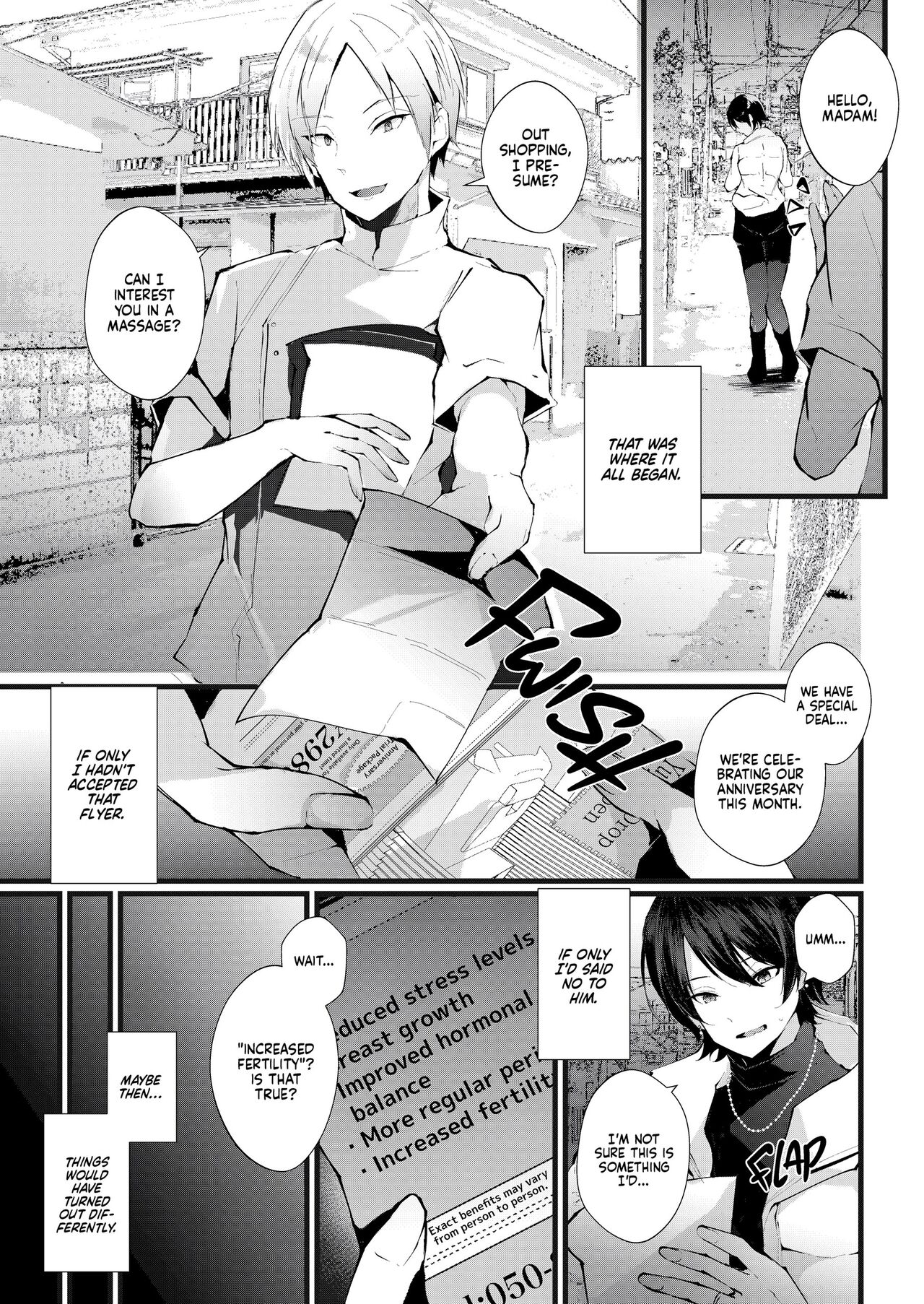 [FZ_ (Fujisaki Fujiko)]Kakkou no Rakuin ~Ninkatsu Kyonyuu Hitozuma ga Biyaku Jirashi Massage ni Kokomo mo Karada mo Ochiru made~ _ The Mark of the Cuckoo Page 4