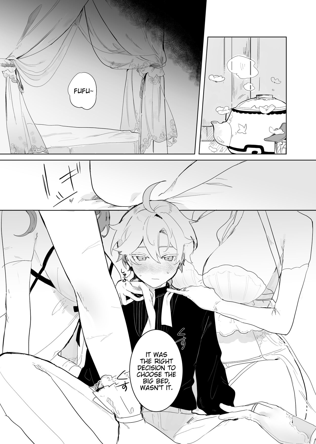 (TOKYO FES 2023) [Domestic Milk (Ogu)]Sora-kun ga Ashinaga Oneechan-tachi to Ichaicha Suru Hon | Aether flirts with the long legged ladies[English] [Disappointing Translations] [Digital] Page 3