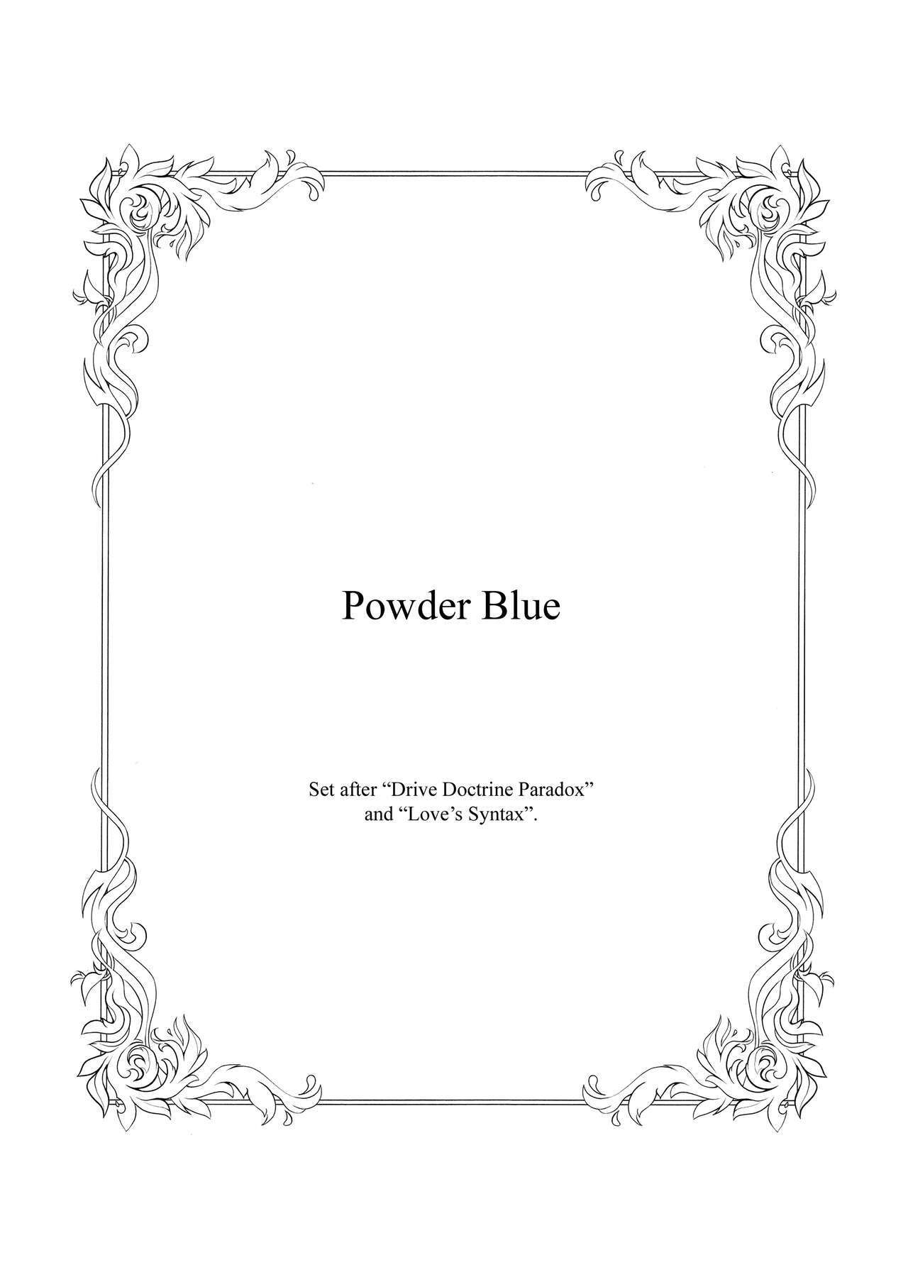 (C104) [virophilia (Orihi Chihiro)]POWDER BLUE(Love Live! Hasunosora Jogakuin School Idol Club) [English] [Gouma-Den] Page 2
