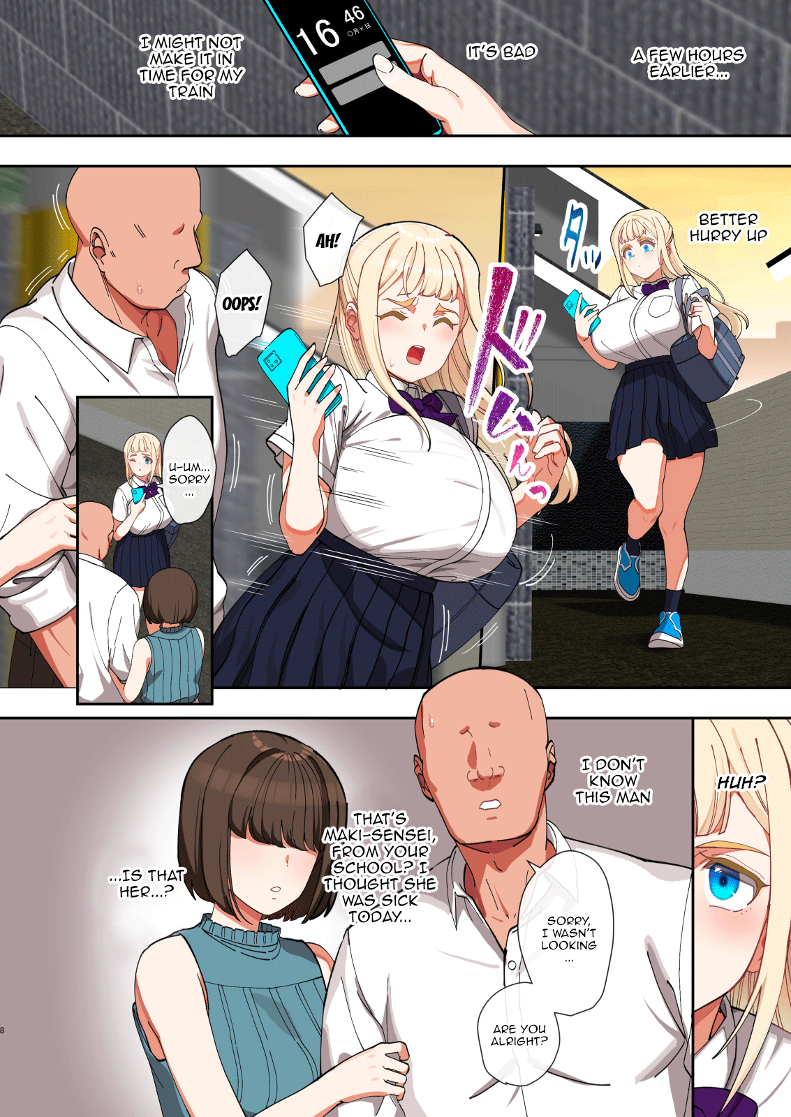 [Pettan Doujou (PettanP)]Saimin Ochi Kinpatsu Bakunyuu Seitokaichou wa Semen ga Daisuki | The Hypnotized Blonde Student Council President Loves Semen[English] {Doujins.com} [Digital] Page 7