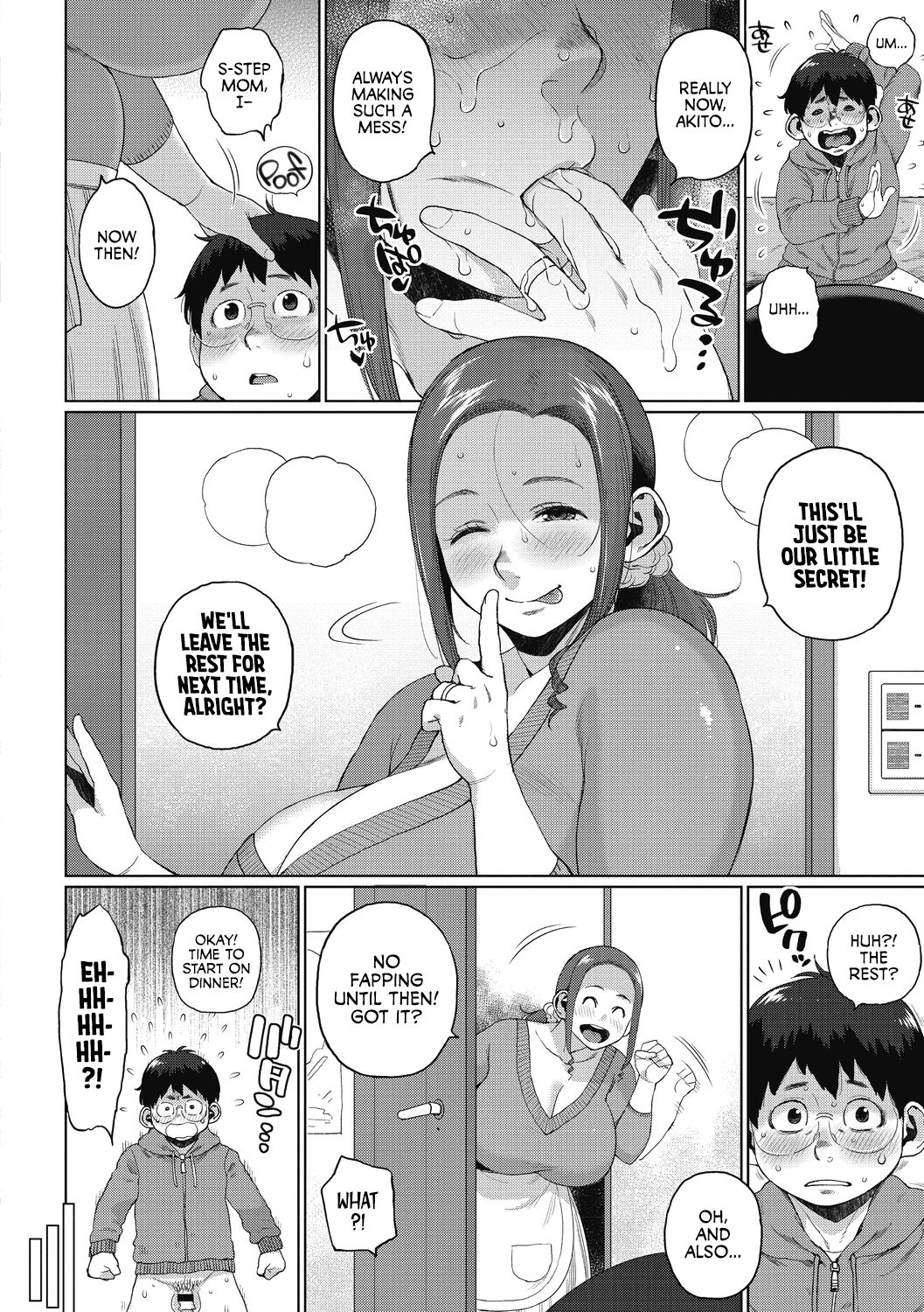 [Muronaga Chaashuu]Futari no Himitsu Chuuhen ~Gibo to Himegoto~ | Our Secret [Part 2] ~My Secret~(Kaa-san no Umoretai Karada) [English] [full tummy] Page 6