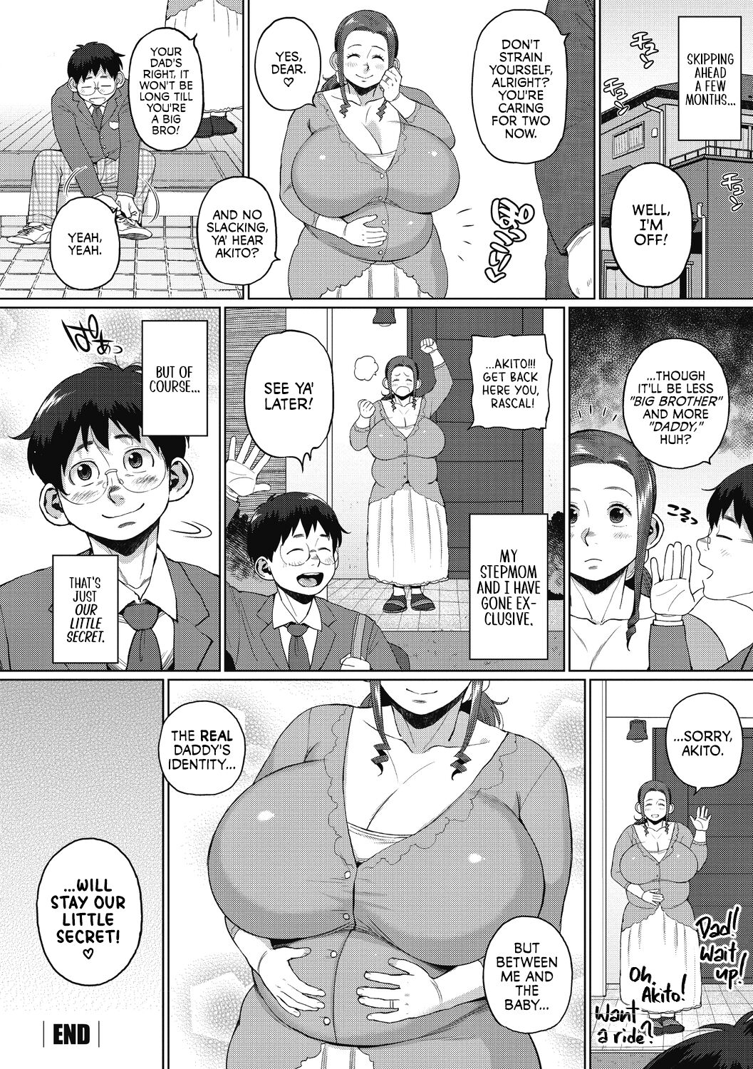 [Muronaga Chaashuu]Futari no Himitsu Kouhen ~2-nin no Himegoto~ | Our Secret [Part 4] ~Our Secret~(Kaa-san no Umoretai Karada) [English] [full tummy] Page 24