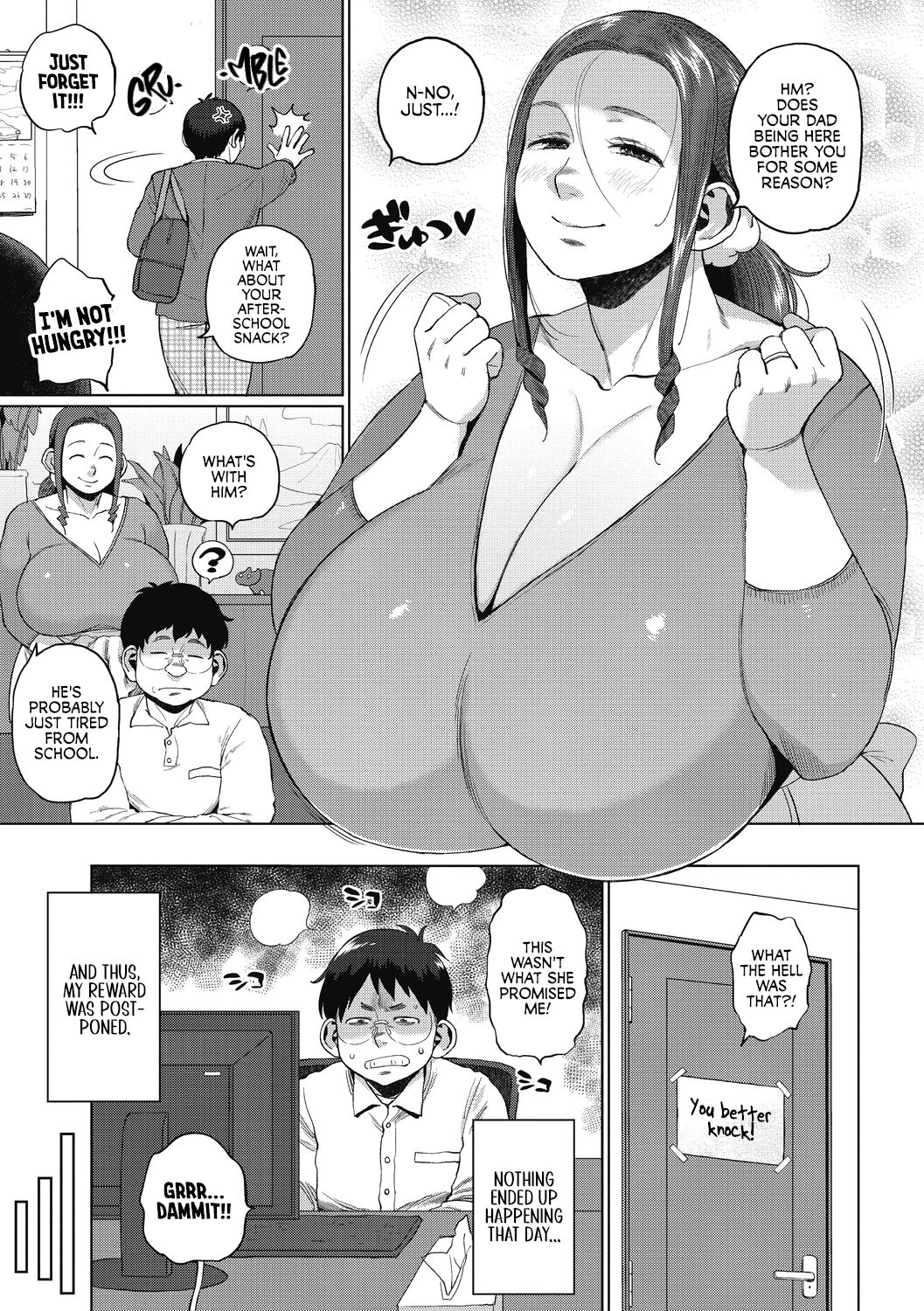 [Muronaga Chaashuu]Futari no Himitsu Kouhen ~2-nin no Himegoto~ | Our Secret [Part 4] ~Our Secret~(Kaa-san no Umoretai Karada) [English] [full tummy] Page 3