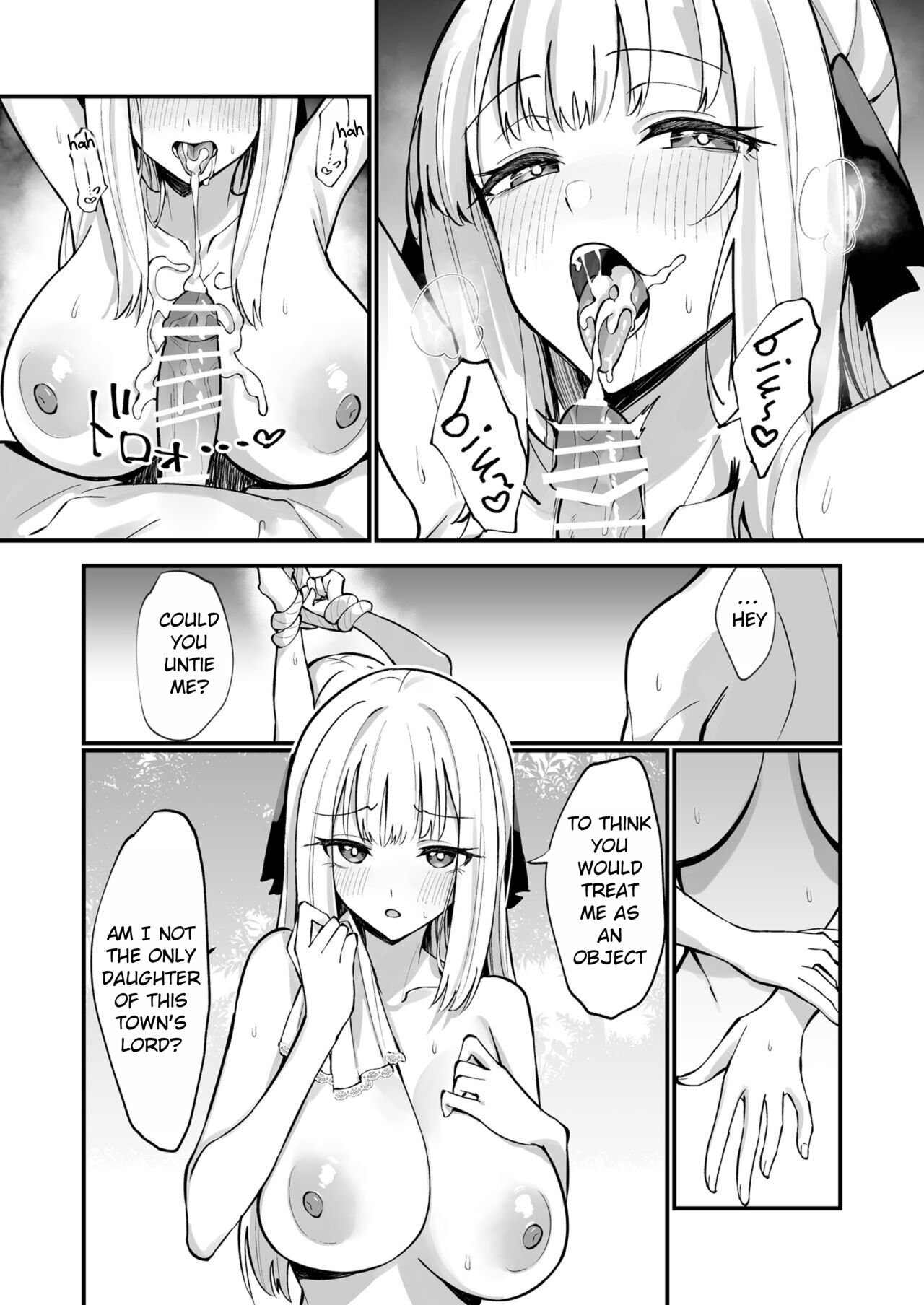 [Unahouse (Unacchi)]Ojousama Kanzen Haiboku.~Taisetsu ni Sodaterareta Kizoku Musume ga Jibun kara Shomin Ochinpo Onedari Surumade~[English] [Rei Scans] [Digital] Page 38