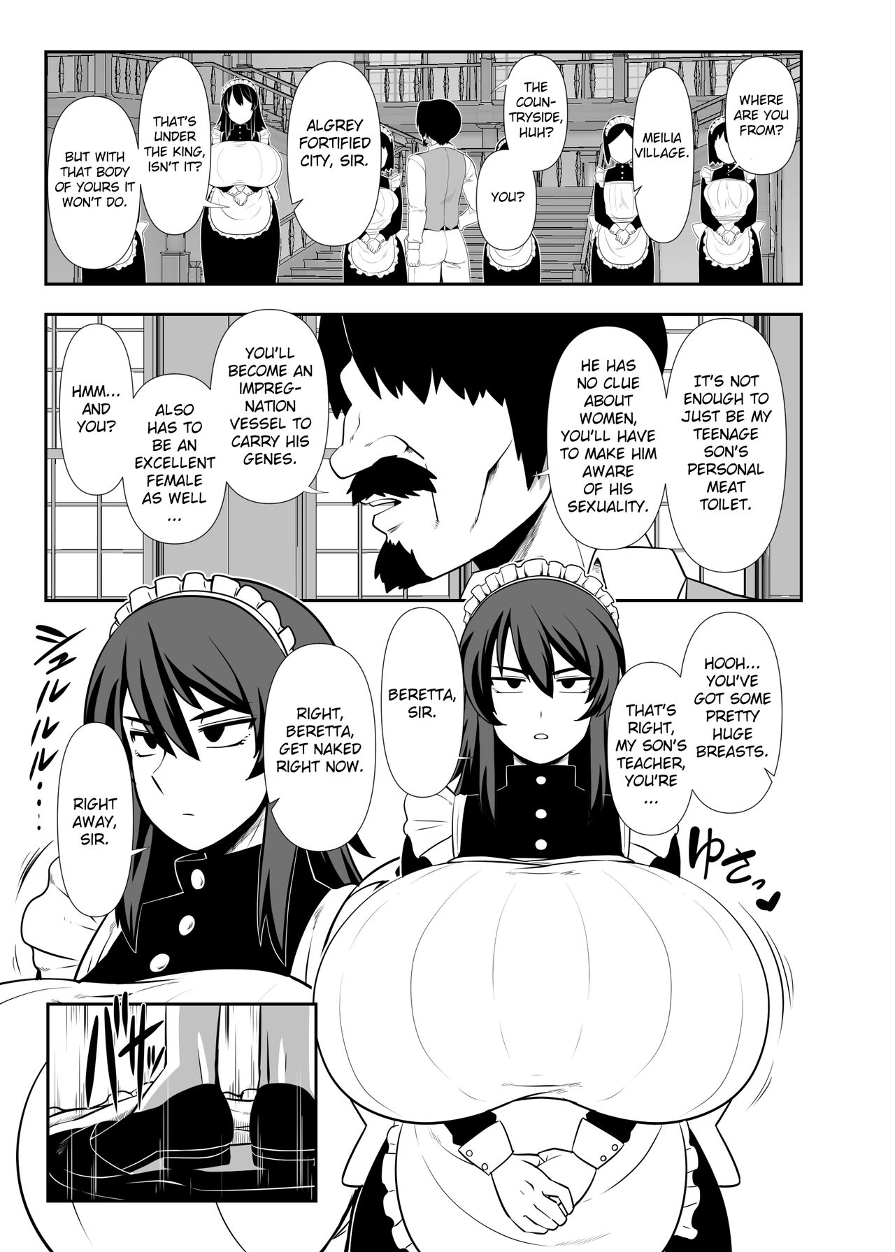 [Nacchuushou (Amazon)]Bou-chama Sakusei no Jikan desu. | It's Milking Time, Young Master[English] [Digital] Page 2